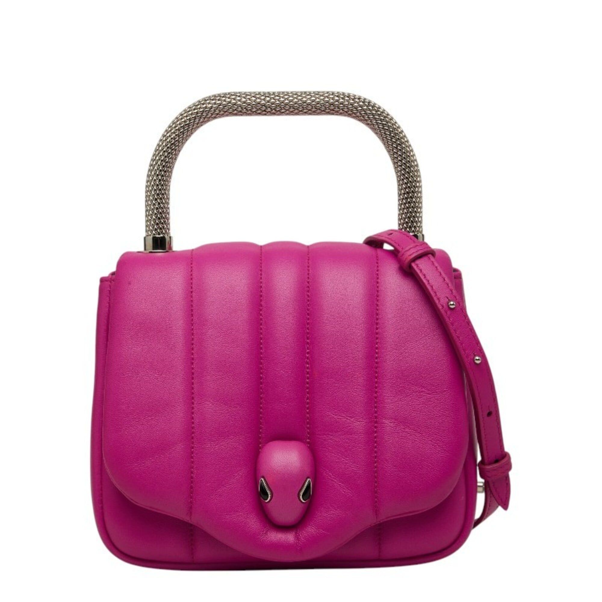 Bvlgari BVLGARI x AMBUSH YOON Serpenti Handbag Shoulder Bag 2WAY Pink Leather Women's Size ONE SIZE - 1 Thumbnail