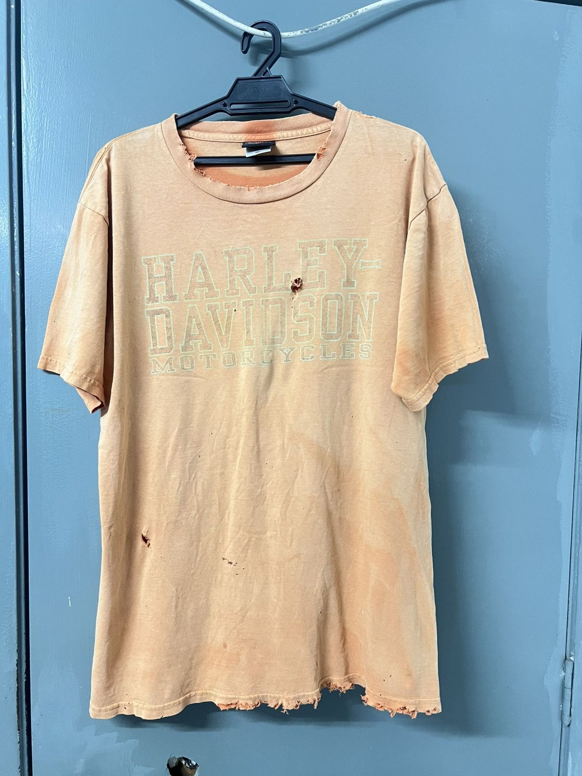 Vintage THRASHED SUN FADED HARLEY DAVIDSON MOTORCYCLES Size US L / EU 52-54 / 3 - 1 Thumbnail