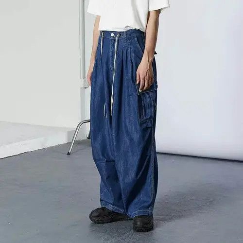 Japanese Brand 21SS Indigo Union Japan Blue Denim Worker Outdoor Pants Size US 32 / EU 48 - 4 Thumbnail
