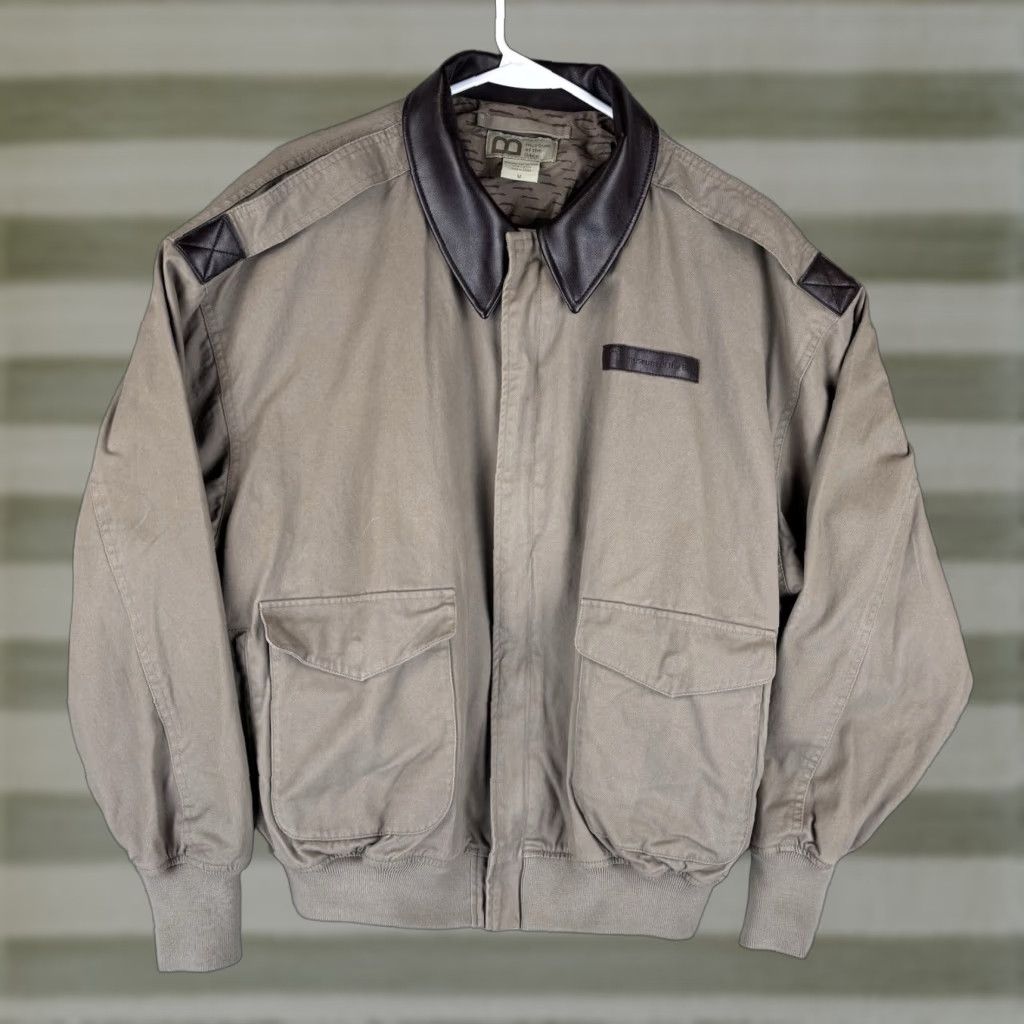 Vintage Museum of the Bible Mens Bomber Jacket Regular Brown Cotton Full Zip Size US M / EU 48-50 / 2 - 1 Thumbnail