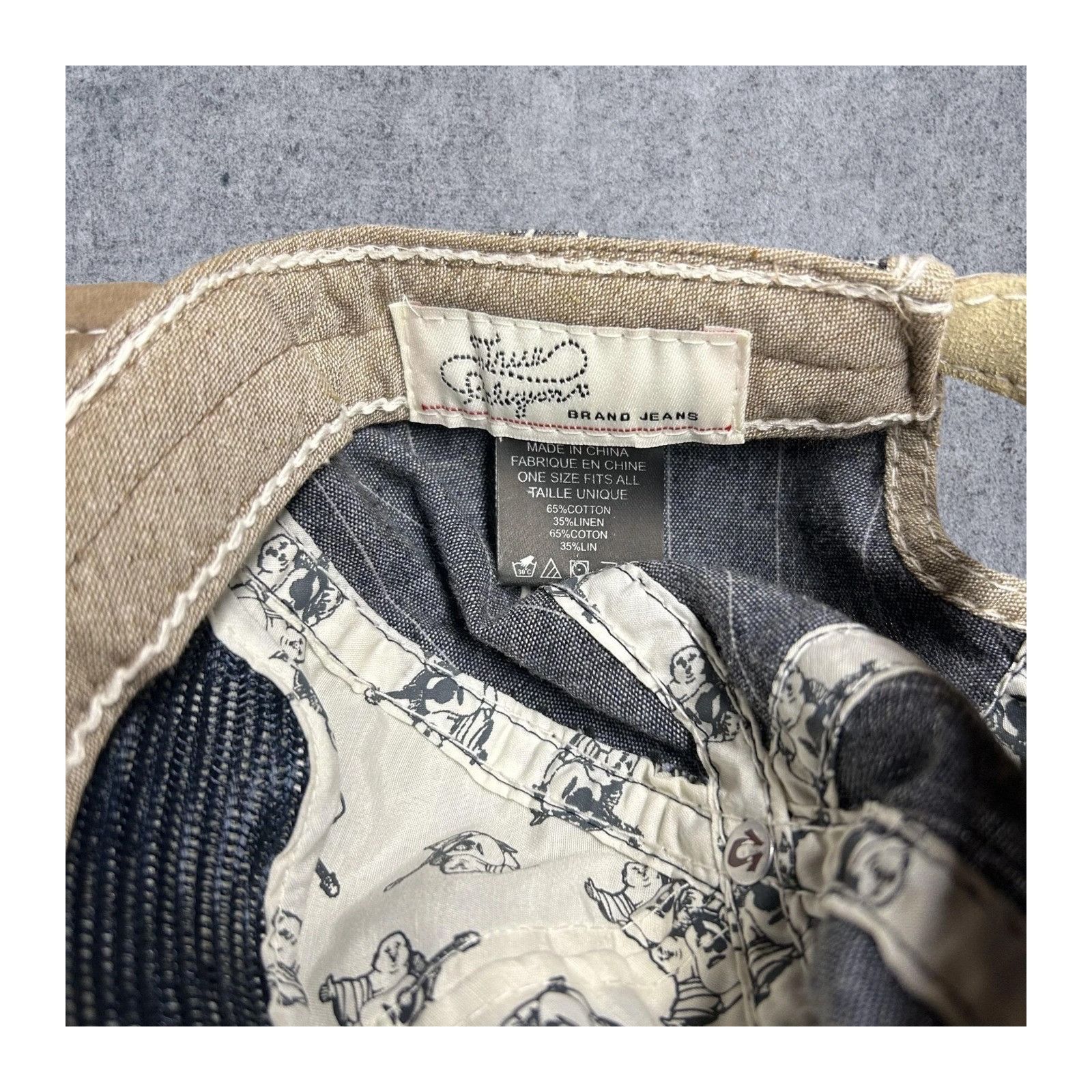 True Religion True Religion Distressed Style Denim Hat Size ONE SIZE - 2 Thumbnail