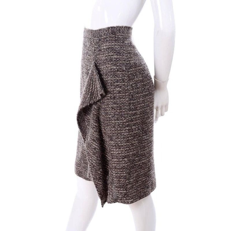 Oscar De La Renta Oscar de la Renta Black White Knee Length Pencil Skirt Size 30" / US 8 / IT 44 - 3 Thumbnail