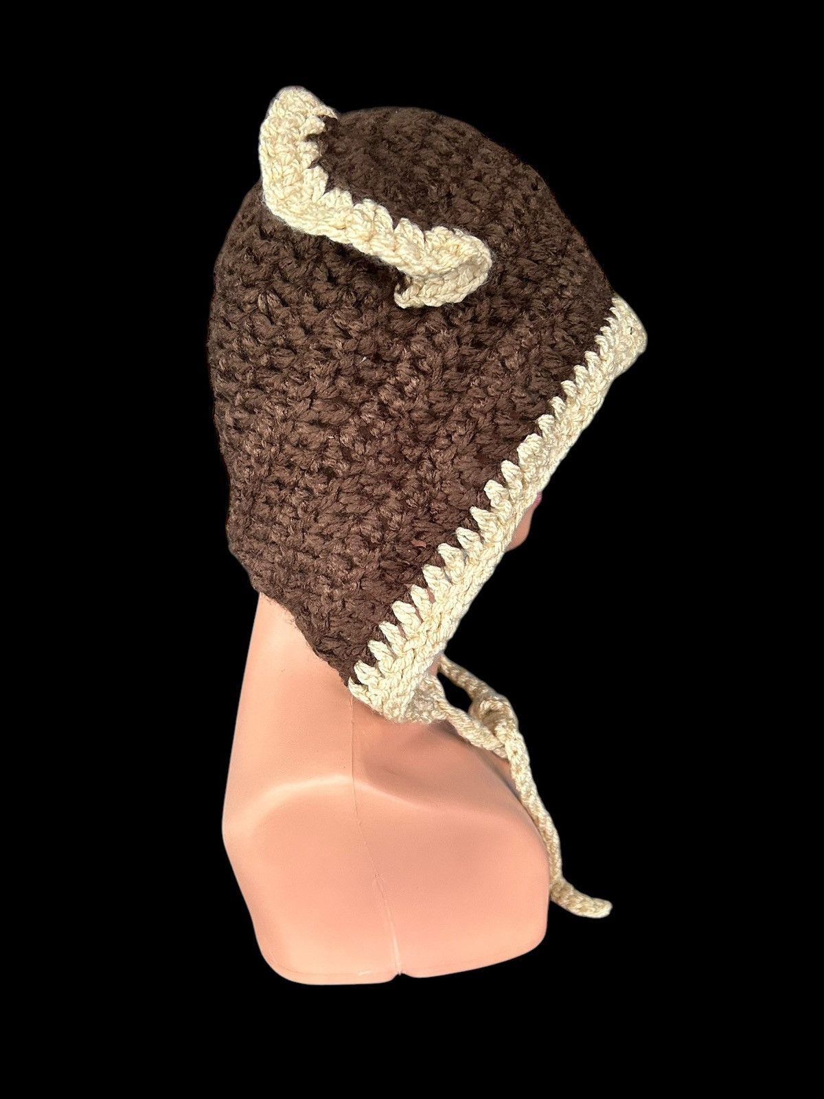 Japanese Brand × Kapital × Vintage Crochet Knitted Bunny Handmade big Beanie Hats Size ONE SIZE - 5 Thumbnail