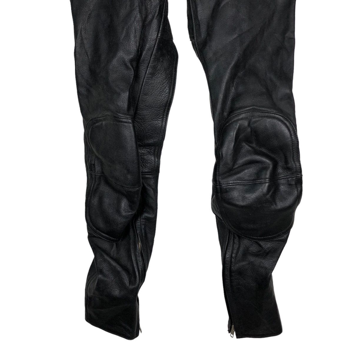 Genuine Leather 🔥Vintage Iconic Black Leather Pants Racing Issey Miyake Size US 29 - 5 Thumbnail