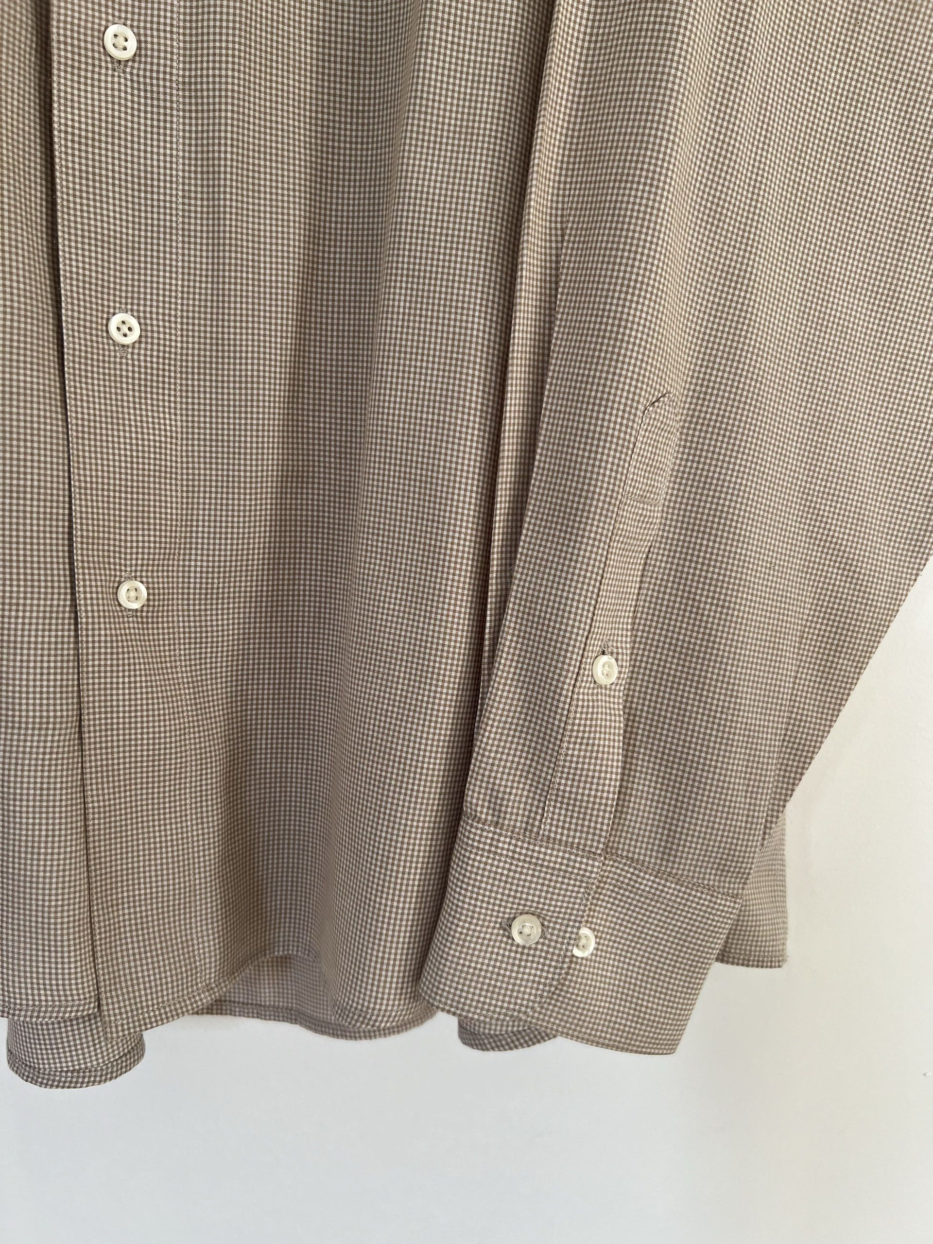 Yves Saint Laurent Vintage YSL Mini Check Dress Shirt Size US XL / EU 56 / 4 - 5 Thumbnail