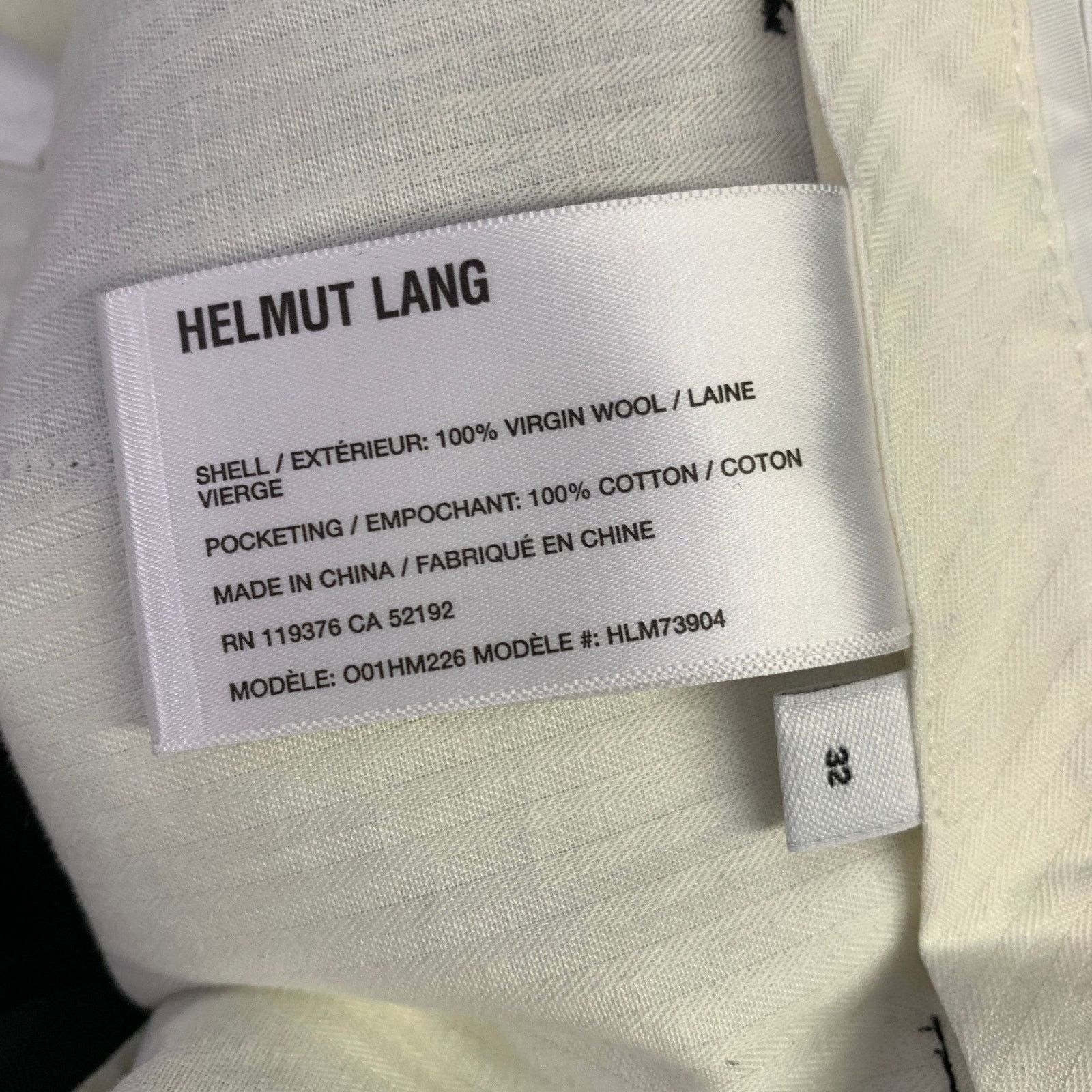 Helmut Lang HELMUT Black Wool Notch Lapel Seatbelt Suit Size 42R - 12 Thumbnail