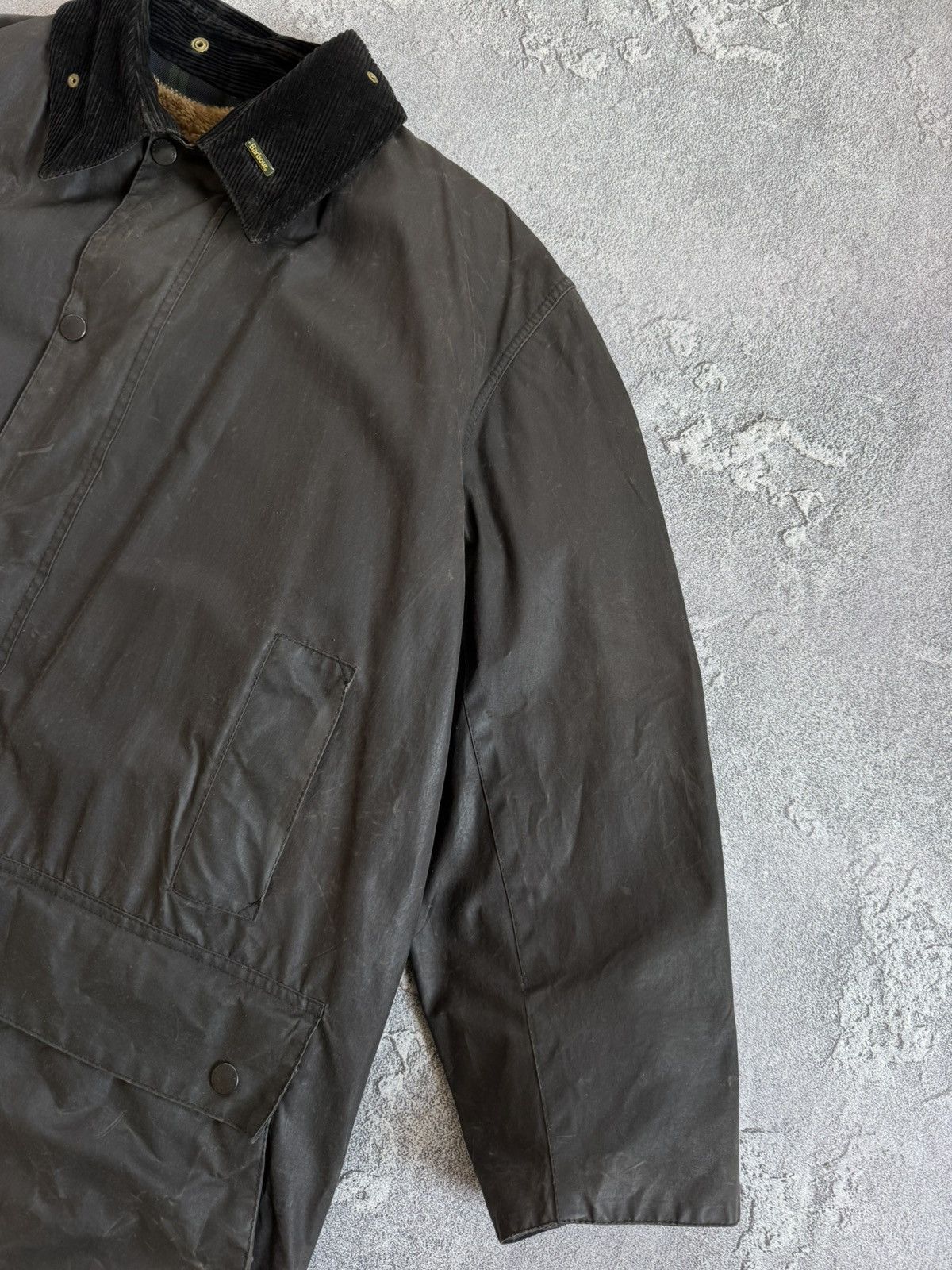Barbour × Vintage Barbour A206 Border C48/112cm jacket + lining coat waxed wax Size US XL / EU 56 / 4 - 12 Thumbnail