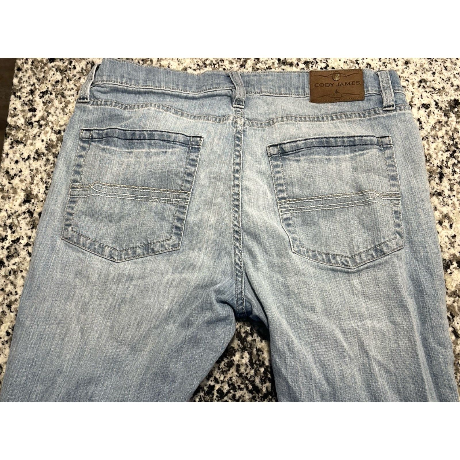 Cody James Cody James Core Jeans Mens 36 Regular Blue Denim Bootcut 5-Pocket Zipper Button Distressed Comfortable Western Regular Fit Size US 36 / EU 52 - 4 Thumbnail