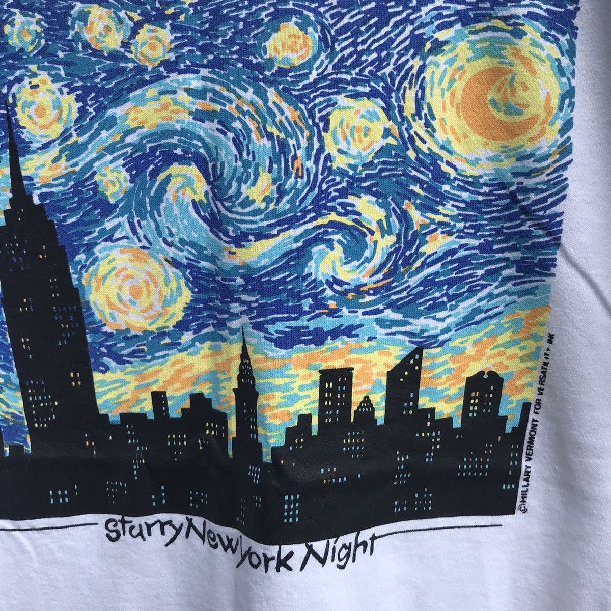 Vintage Vintage 90s STARRY NIGHT ny art tee Size US S / EU 44-46 / 1 - 3 Thumbnail