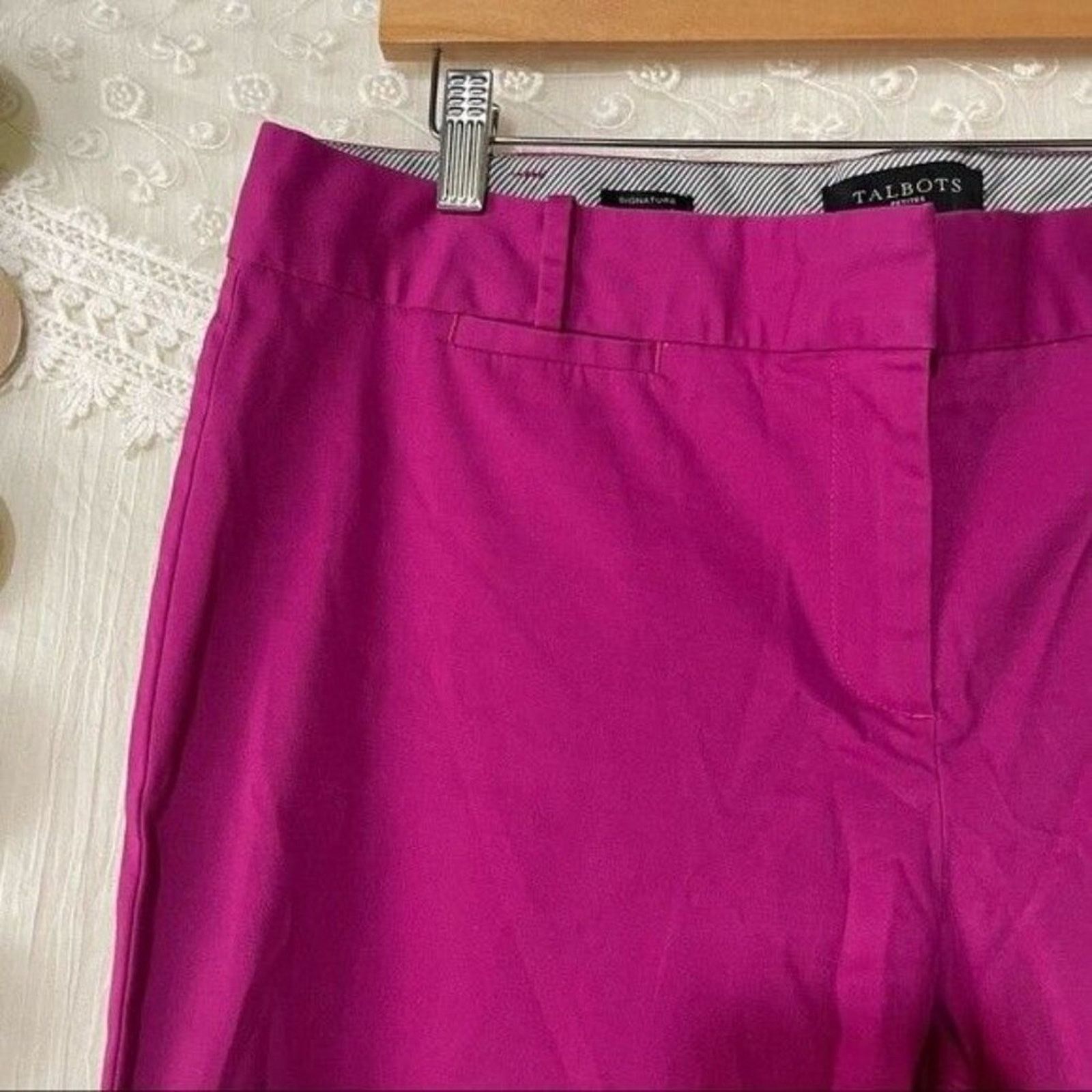 Other Talbots Signature Cropped Pants | Pink | Size 14 Petite Size 36" / US 14 / IT 50 - 2 Thumbnail
