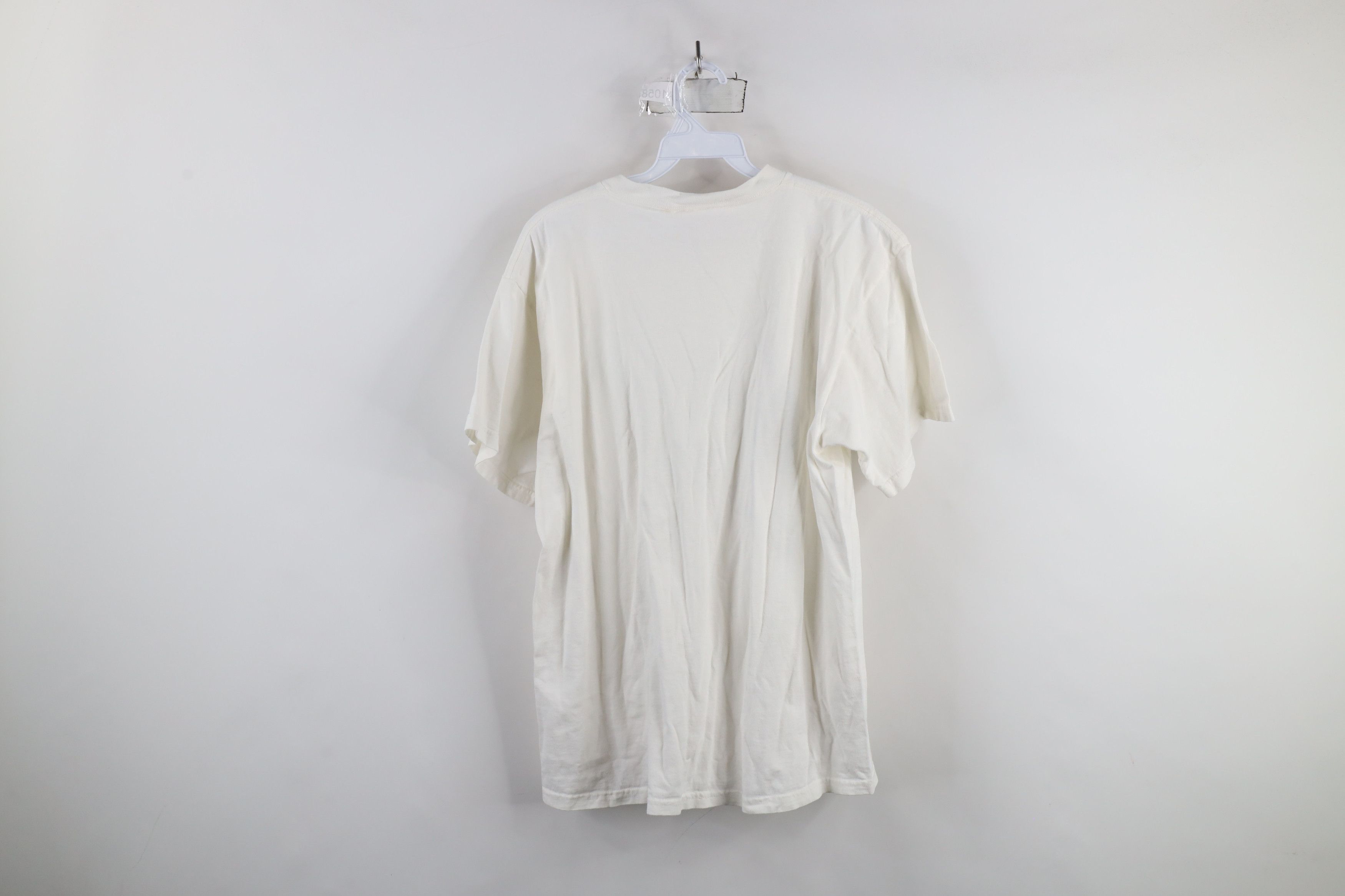Nike × Vintage Vintage 90s Nike Travis Scott Big Swoosh T-Shirt White USA Size US M / EU 48-50 / 2 - 11 Thumbnail