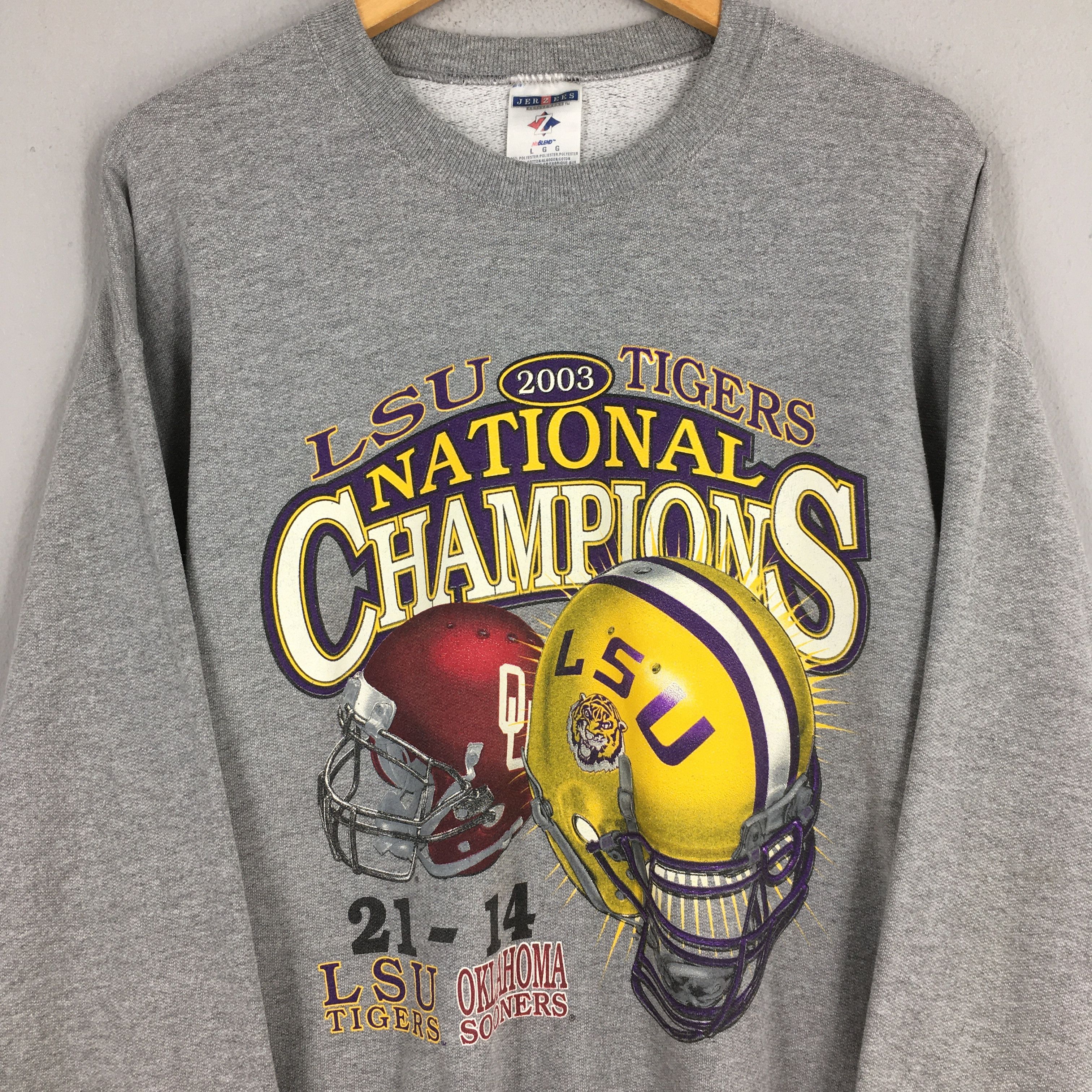 NCAA × Vintage Vintage LSU Tigers vs OU Sooners NCAA Sweatshirt Large Size US L / EU 52-54 / 3 - 2 Thumbnail