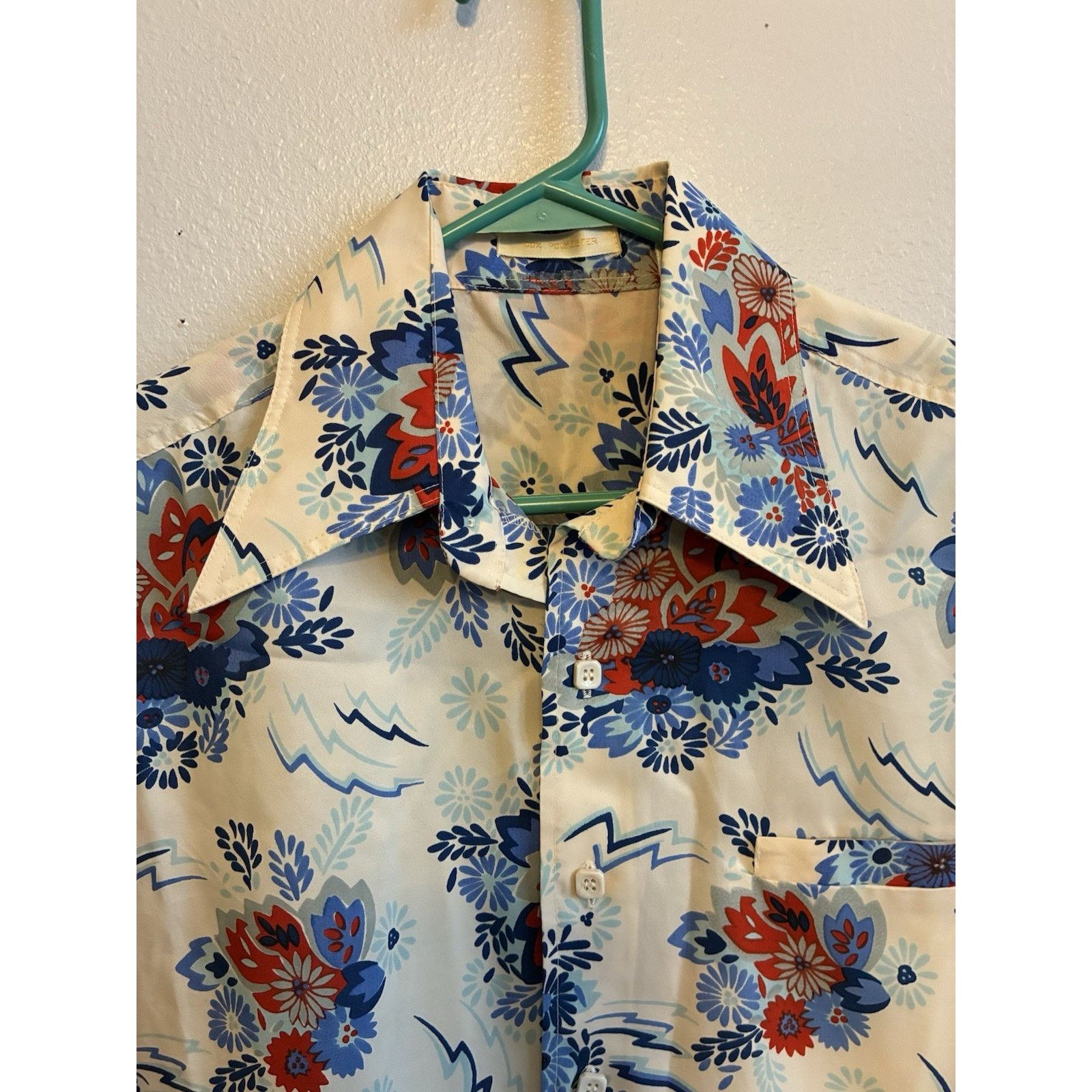 Other Vtg 70s Floral Disco Shirt Men M Rockabilly Butterfly Dagger Size US M / EU 48-50 / 2 - 13 Thumbnail