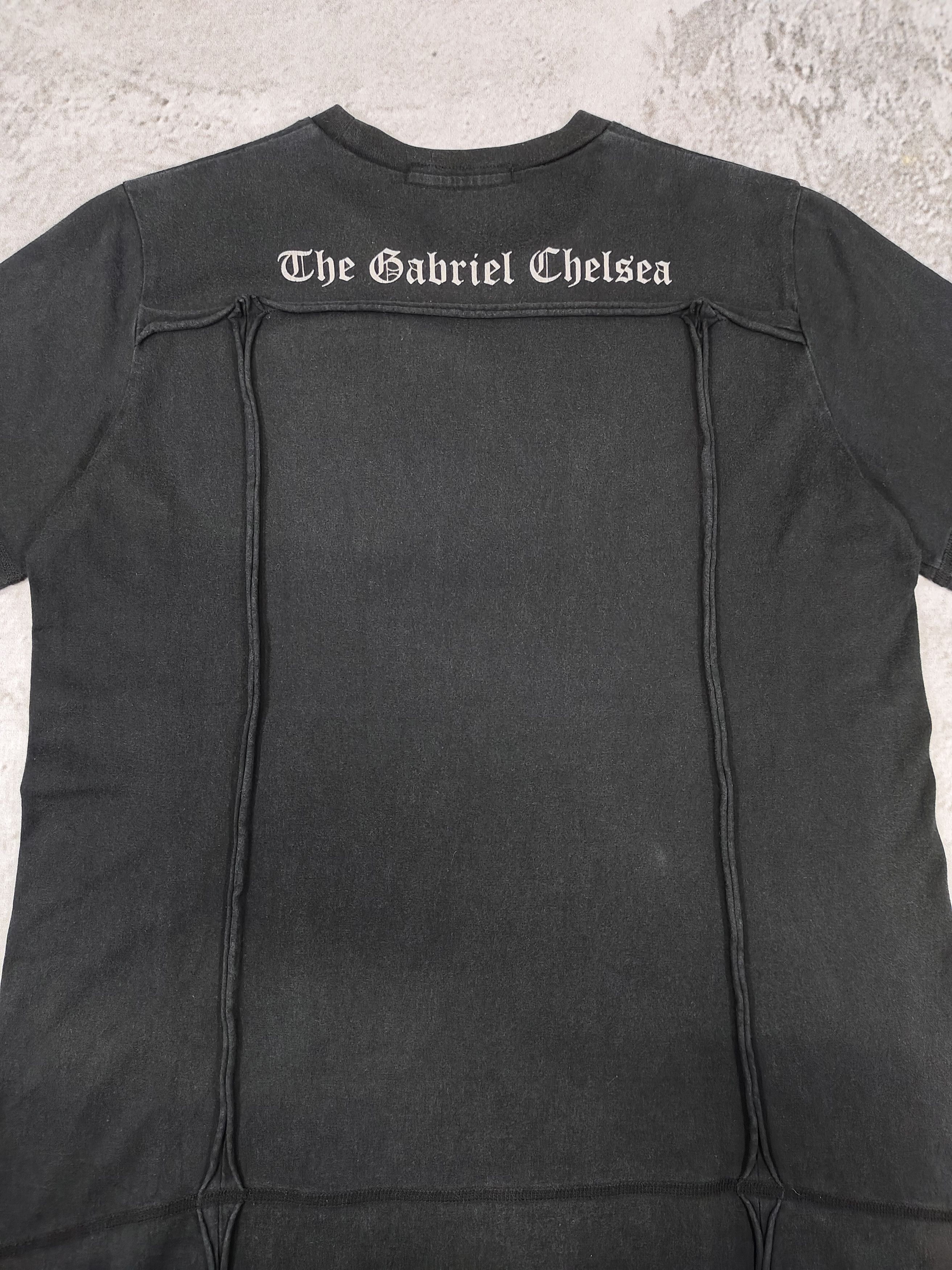 Japanese Brand The Gabriel Chelsea❤️‍🔥Cut And Sew Panel Gothic Tshirt Size US M / EU 48-50 / 2 - 4 Thumbnail