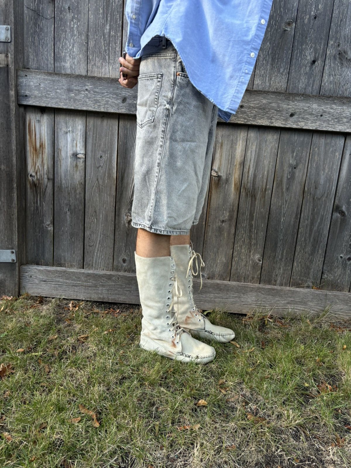 Handmade Vintage Suede Mukluk Boot Native American Moccasin Tall Snow Size US 8 / EU 41 - 6 Thumbnail