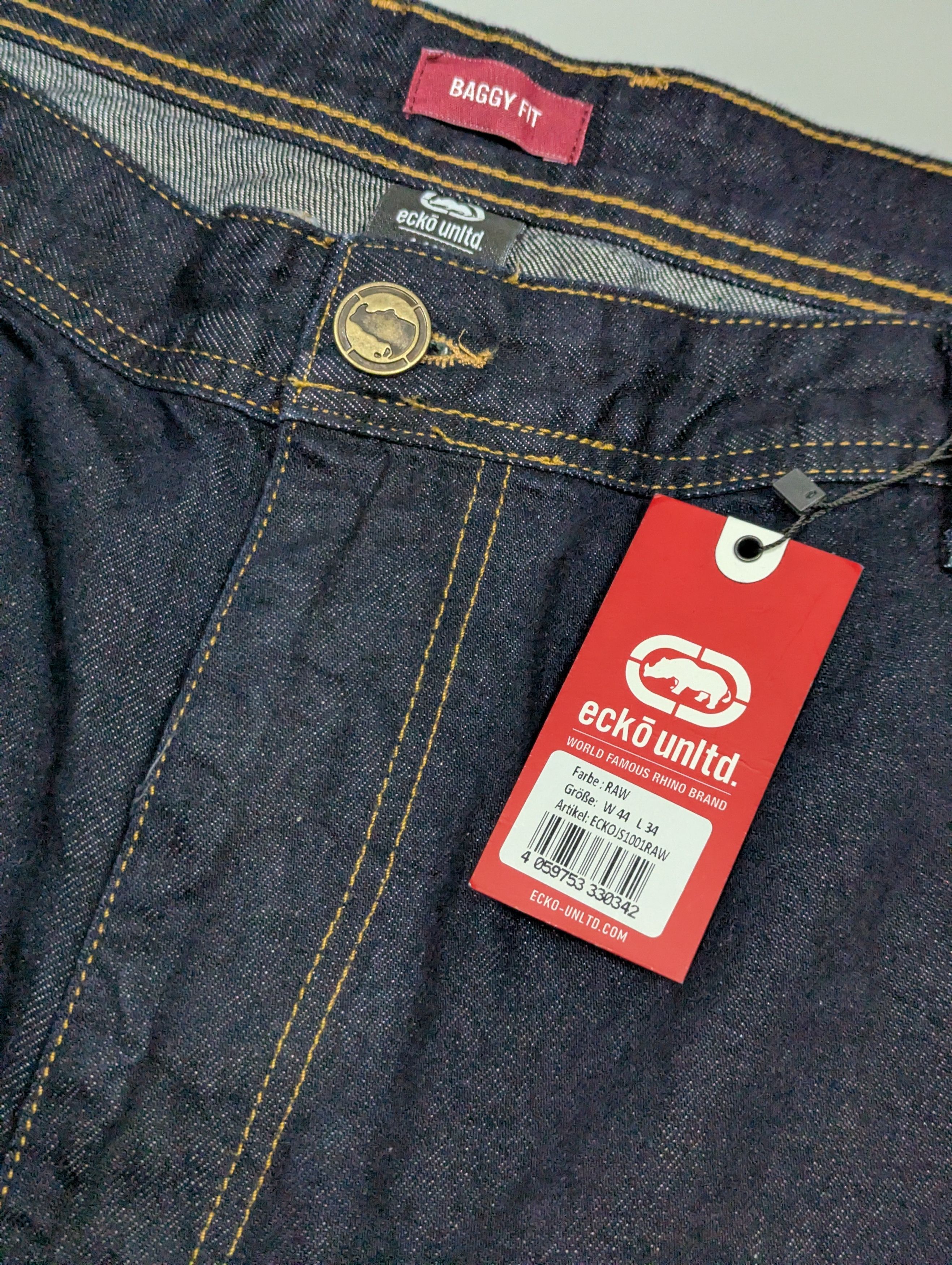 Ecko Unltd. NEW! Y2K Ecko Unltd Baggy Jeans Mens W44 L34 Size US 44 / EU 60 - 17 Thumbnail
