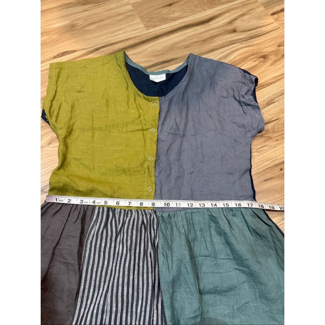 Advisry Clothing Conscious Clothing linen patchwork dress sz Small Size S / US 4 / IT 40 - 8 Thumbnail