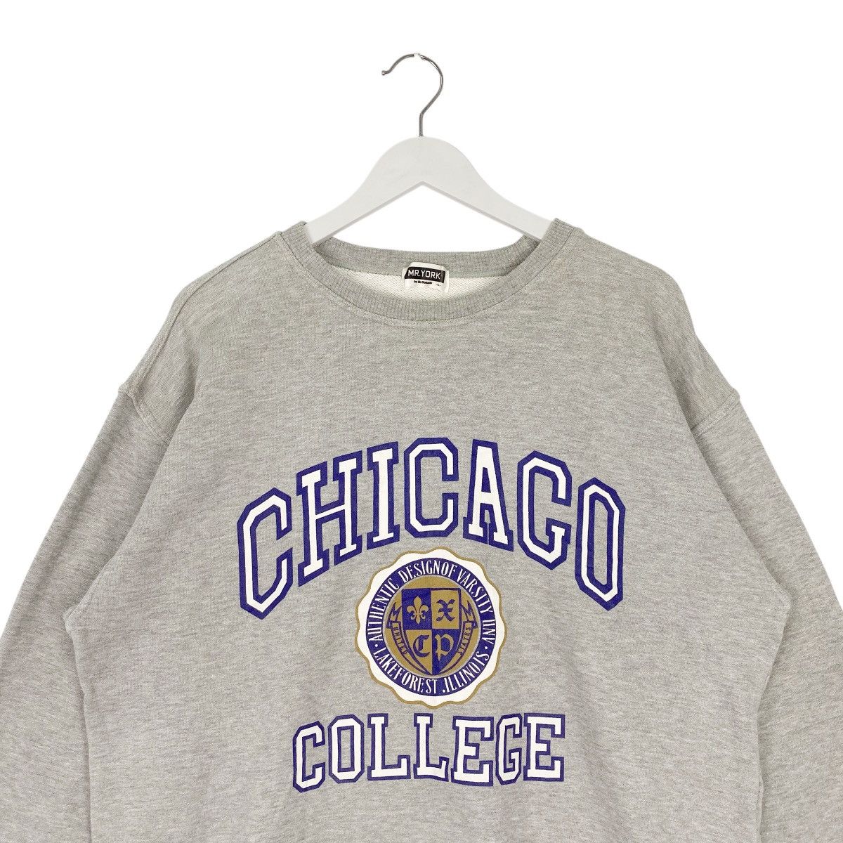 Other Vintage Chicago College Sweatshirt Crewneck Grey Big Logo Size US L / EU 52-54 / 3 - 4 Thumbnail