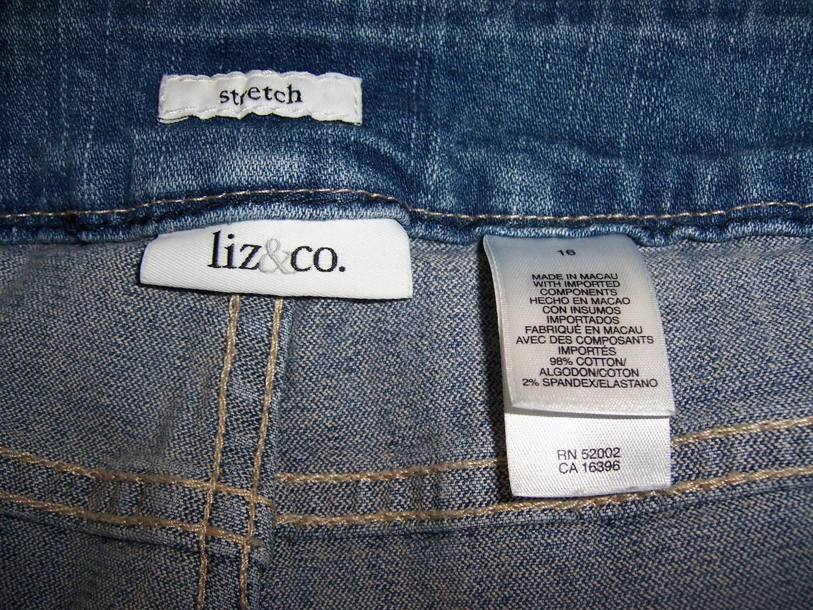 Liz Claiborne Liz & Co Stretch Blue Jeans - Capri/Bermuda - Women's 16 Size 38" / US 16 / IT 52 - 4 Thumbnail