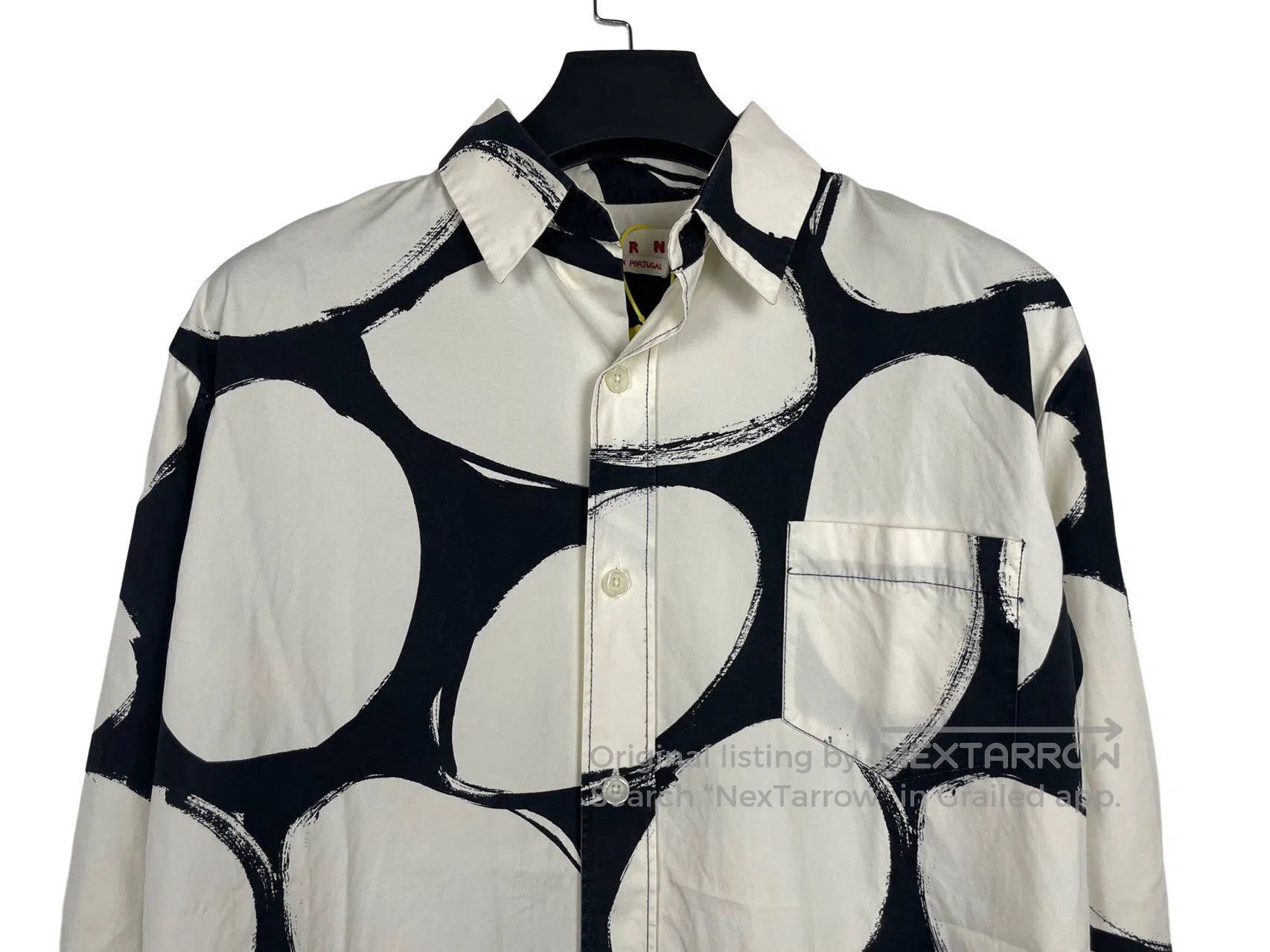 Marni MARNI Polka Dot Printed Loose Fit Long Sleeve Shirt Size XS / US 0-2 / IT 36-38 - 3 Thumbnail