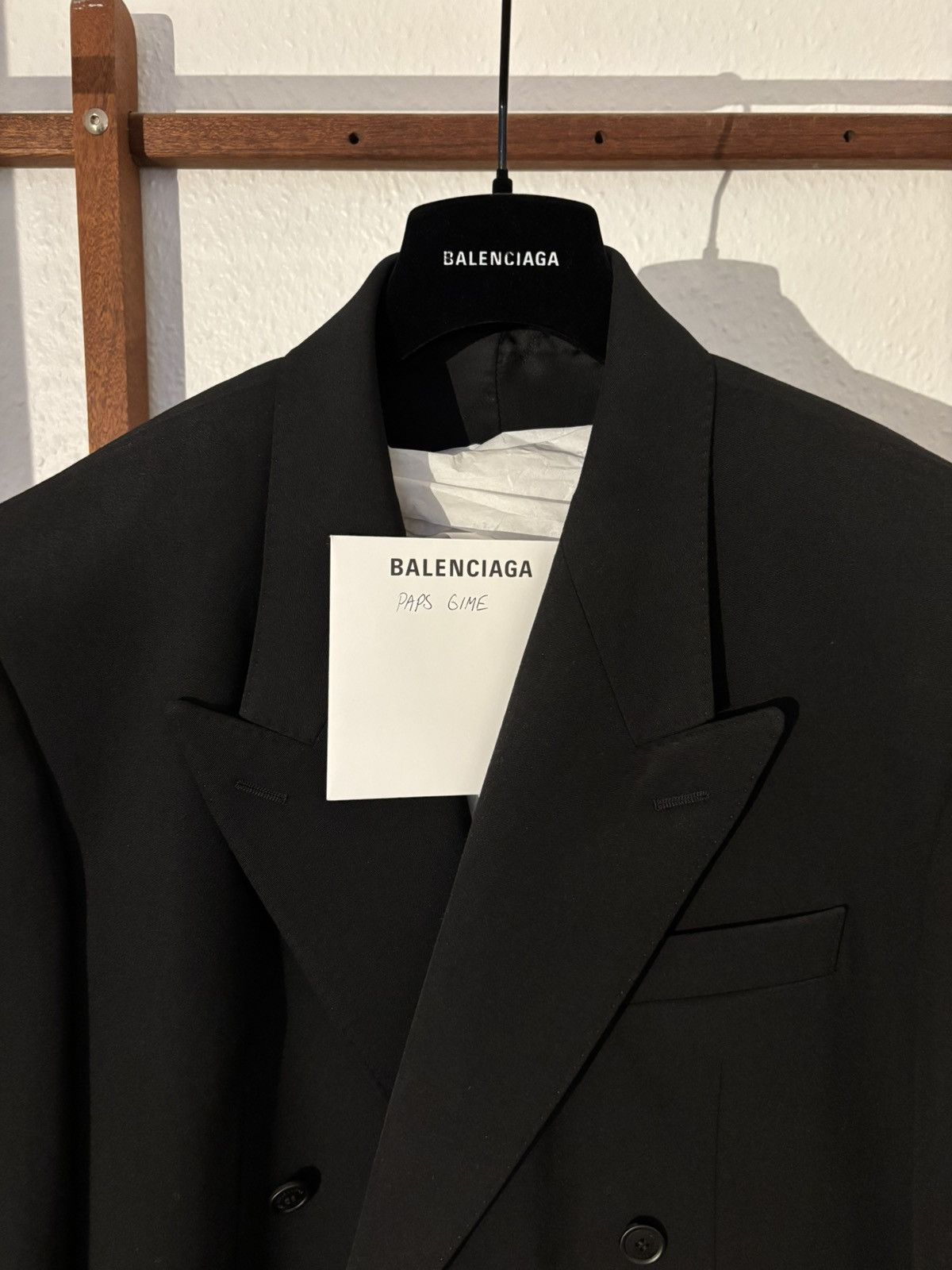 Balenciaga Balenciaga Double Breasted Garde-Robe Blazer Size 50S - 2 Thumbnail