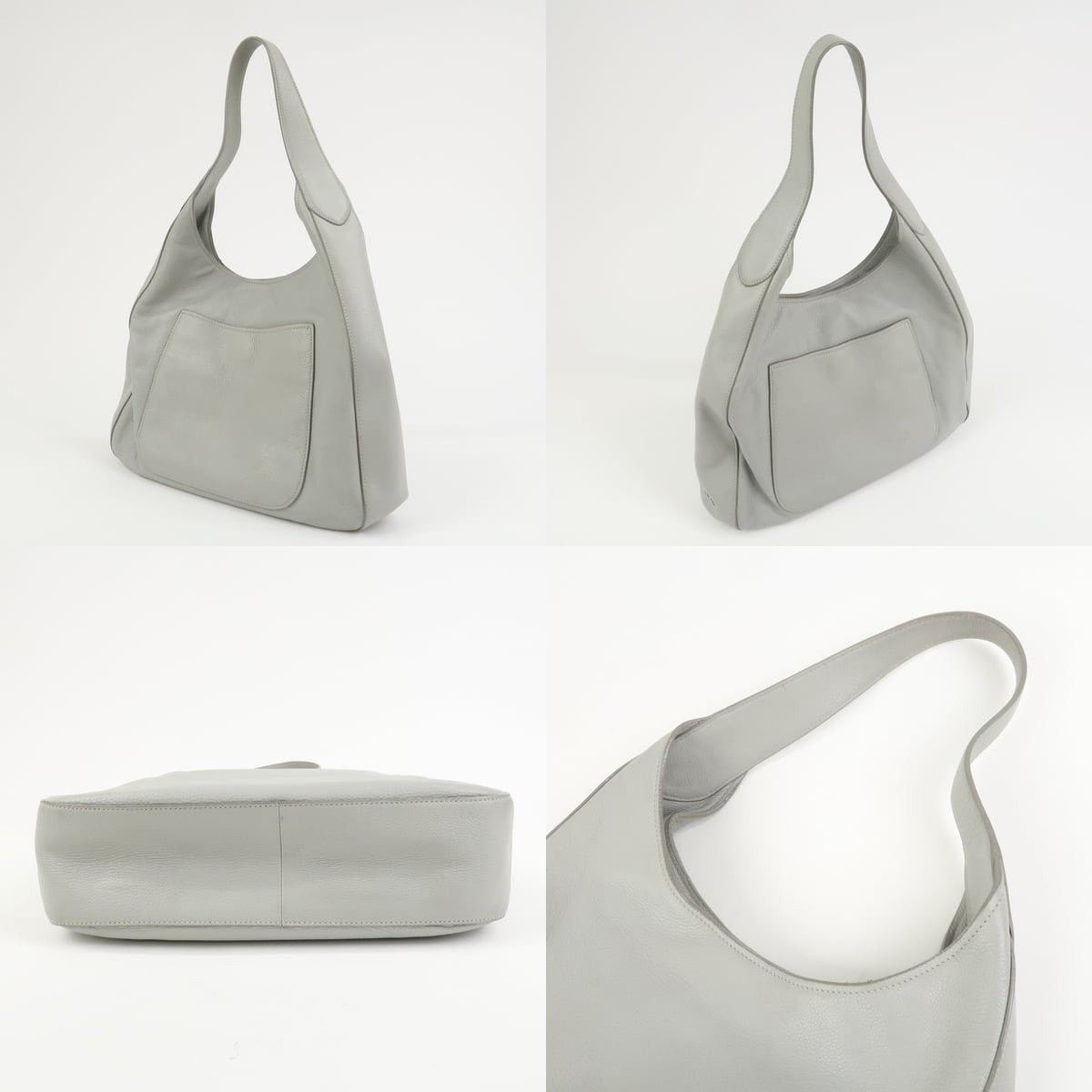 Prada Prada Calfskin Hobo Bag Gray Size ONE SIZE - 3 Thumbnail