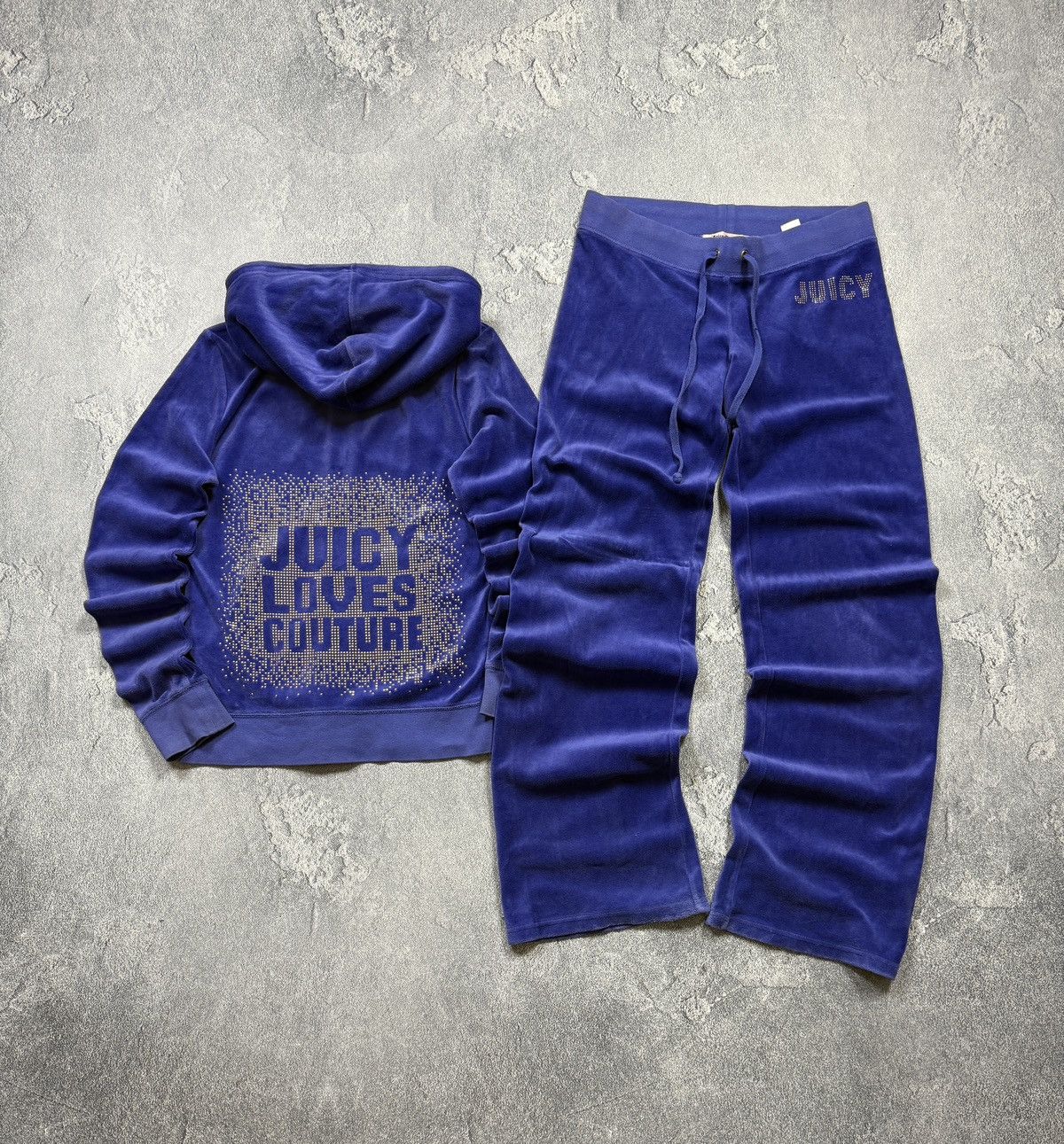 Japanese Brand VELOUR VINTAGE VIOLET Y2K JUICY COUTURE SUITS Size S / US 4 / IT 40 - 1 Thumbnail
