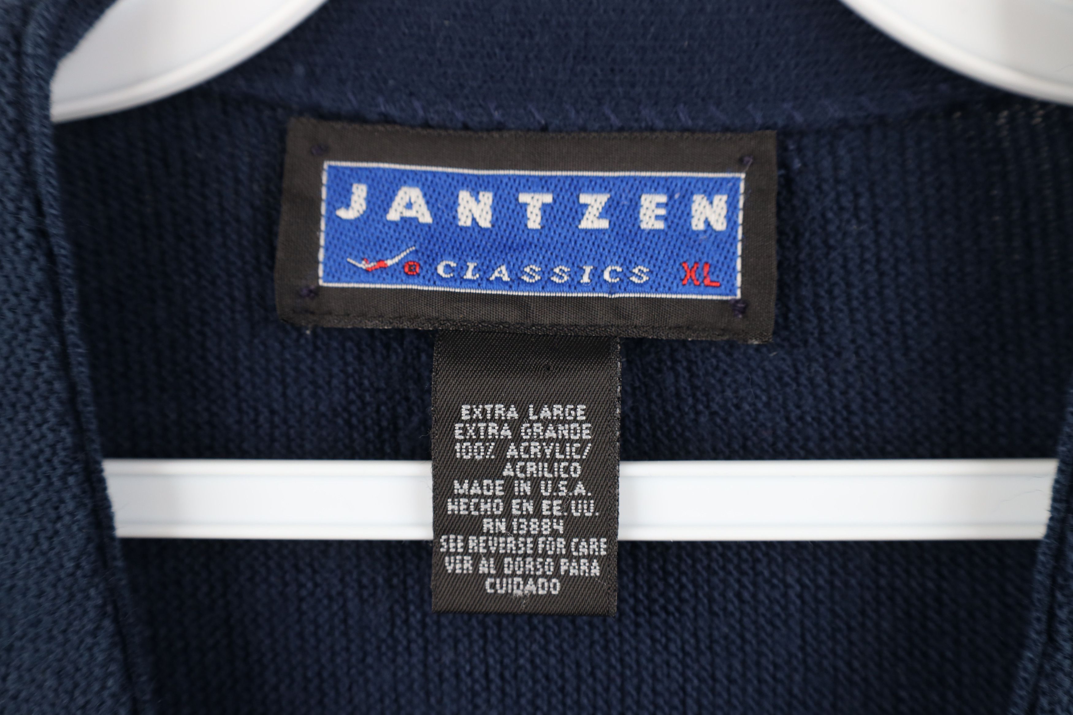 Vintage Vintage 90s Streetwear Blank Knit Cardigan Sweater Blue USA Size US XL / EU 56 / 4 - 9 Thumbnail