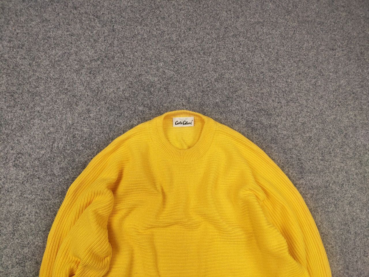 Carlo Colucci Vintage 90's Carlo Colucci Logo Wool Yellow Knit Sweater Size US M / EU 48-50 / 2 - 4 Thumbnail