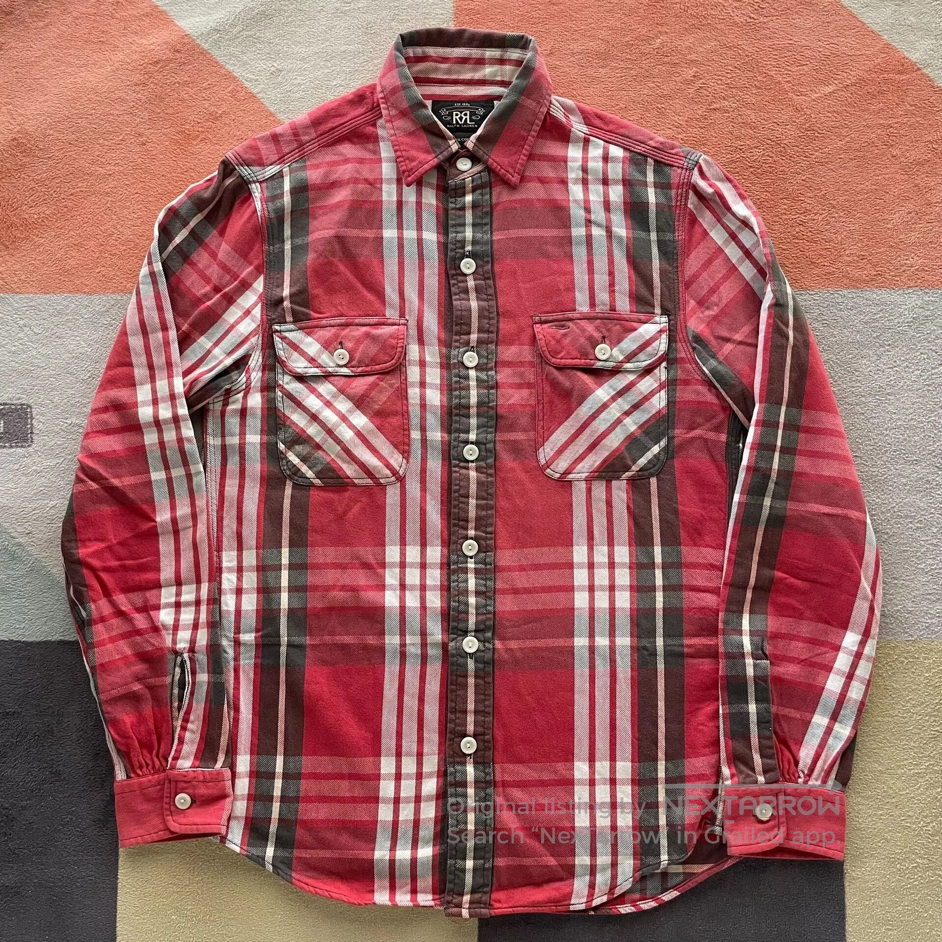 RRL Ralph Lauren RRL Red Plaid Work Shirt. Size US S / EU 44-46 / 1 - 1 Thumbnail