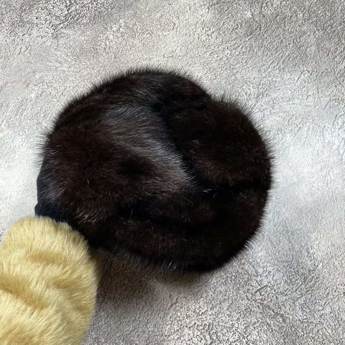 Vintage Vintage 90s Skeleton Hand Fuzzy Beanie Black Grunge Logo OS Size ONE SIZE - 2 Thumbnail