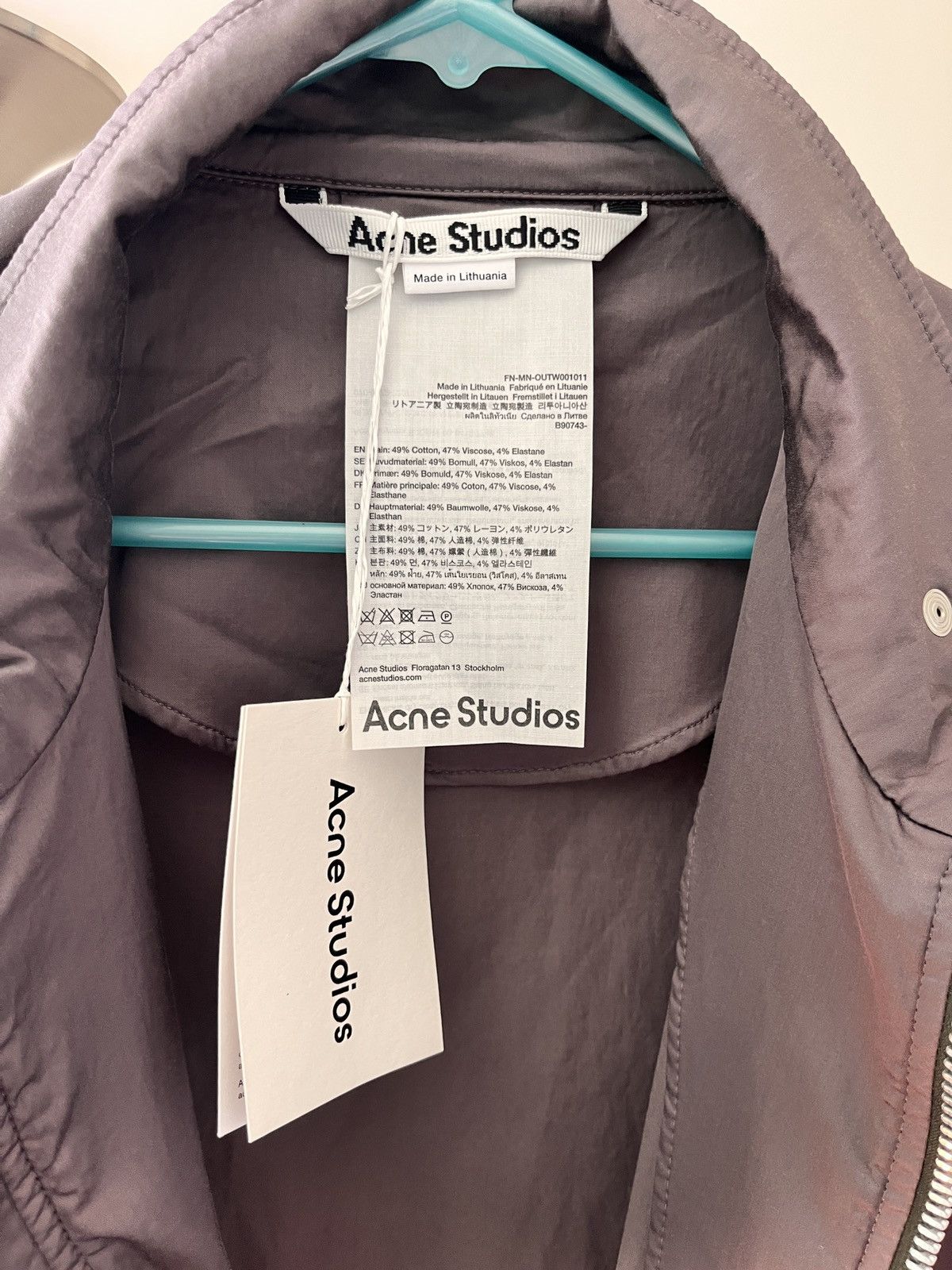 Acne Studios Acne studios ‘Mid Grey Satin Bomber Jacket’ Size US S / EU 44-46 / 1 - 4 Thumbnail