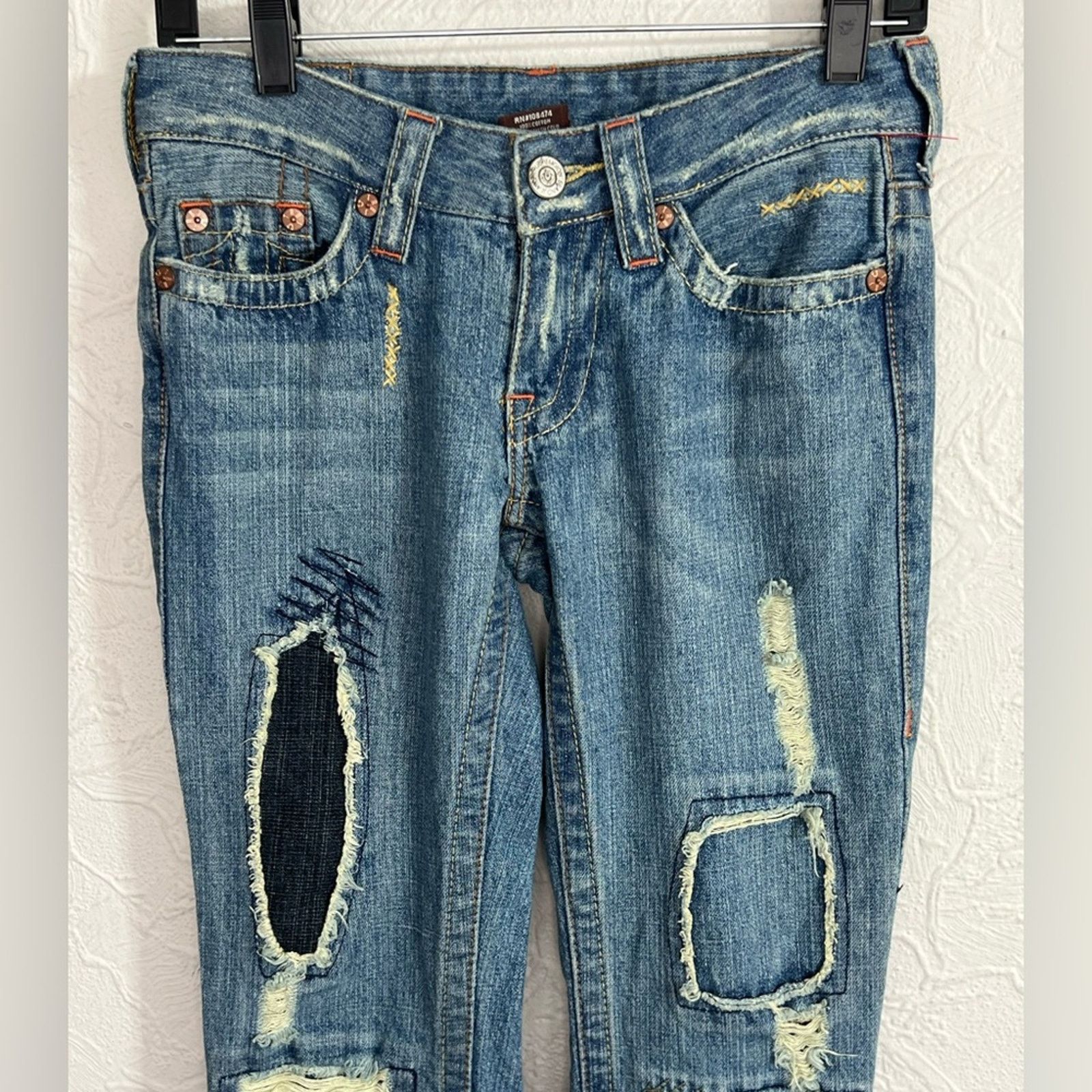 True Religion Y2k True Religion Patchwork Flare Jeans 28X32 SIZE 26 CLEAN Size 26" / US 2 / IT 38 - 4 Thumbnail
