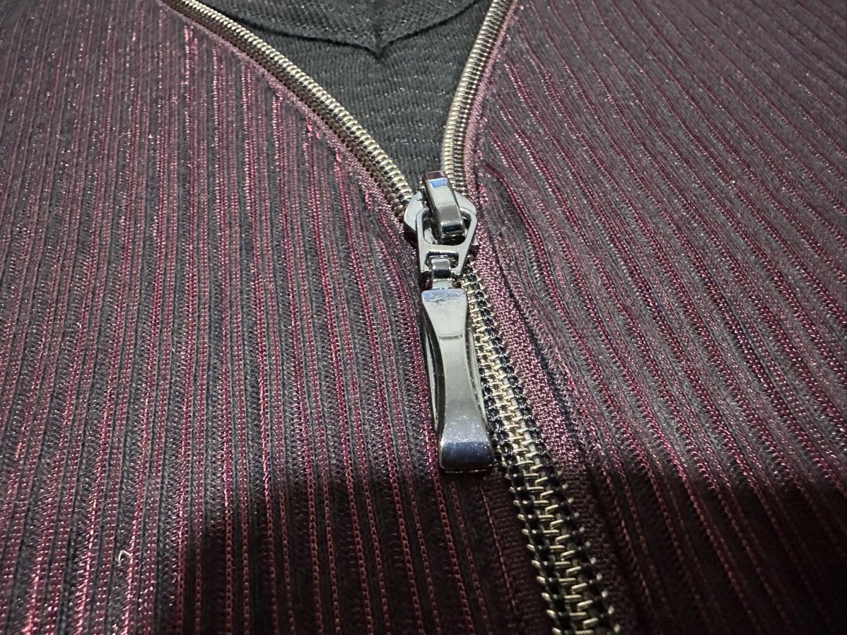If Six Was Nine 🔥Sick Y2K Nota Bene Zipper Ribbed Tee Metallic Red Size US M / EU 48-50 / 2 - 4 Thumbnail