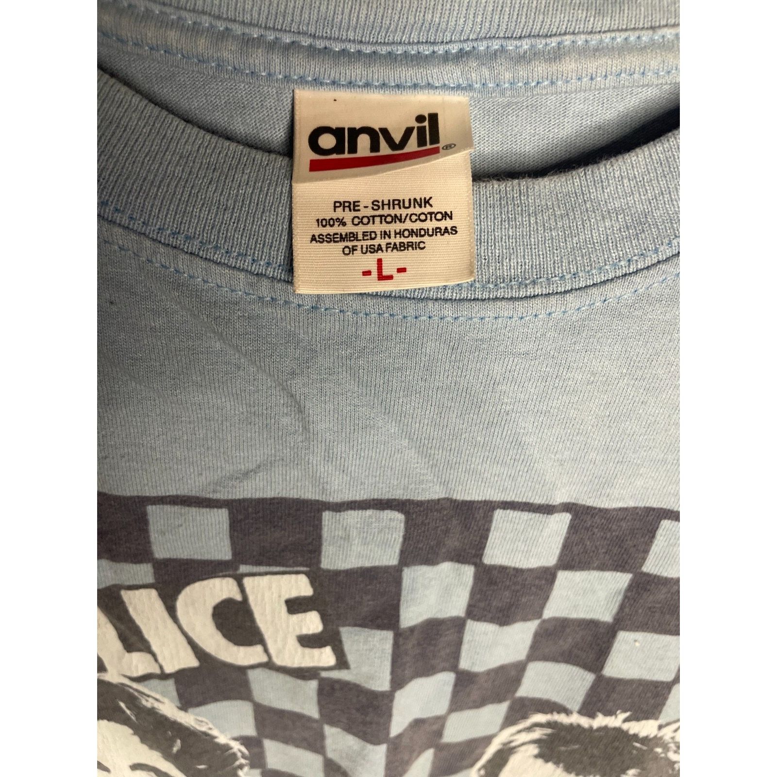 Anvil The Police 2007 Light Blue Shirt Ladies Cut L Large Size L / US 10 / IT 46 - 5 Thumbnail