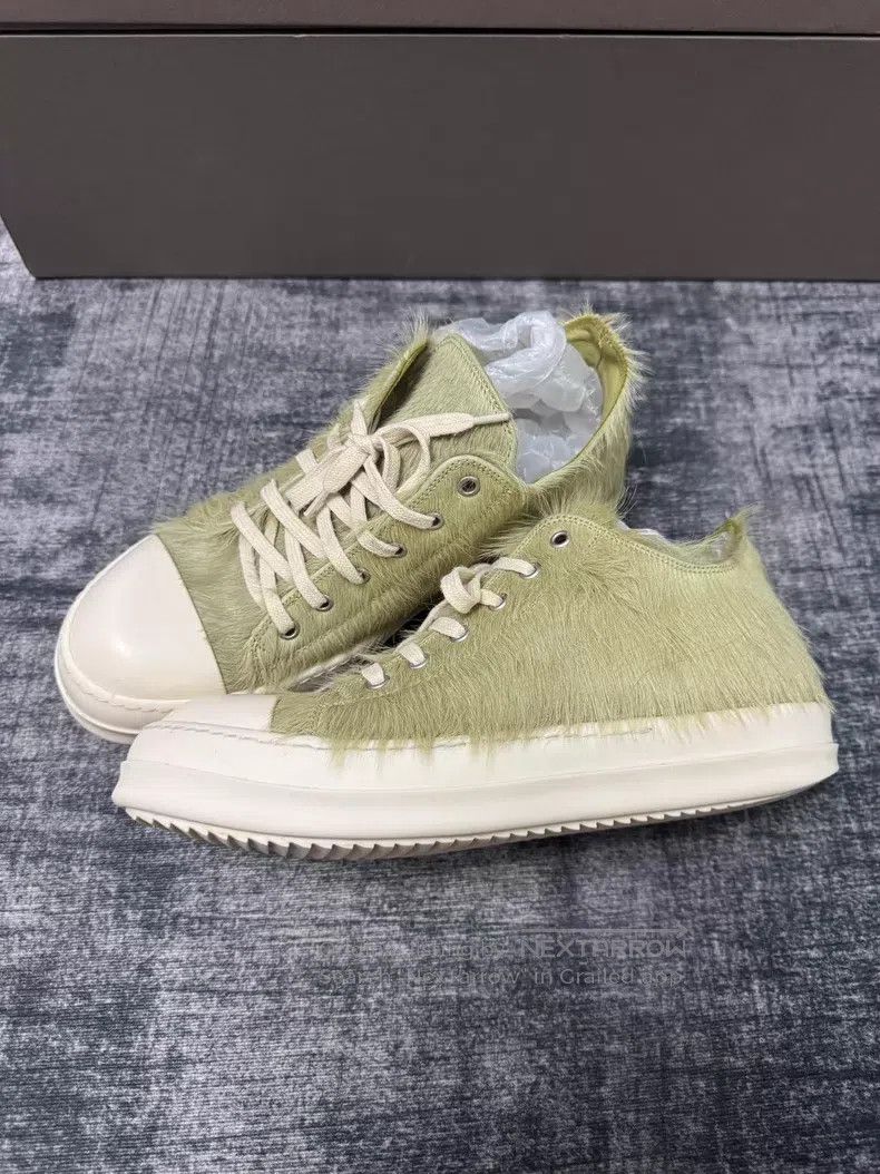 Rick Owens Rick Owens Mainline Green Horse Hair Low Top Big Converse Size US 9 / EU 42 - 1 Thumbnail