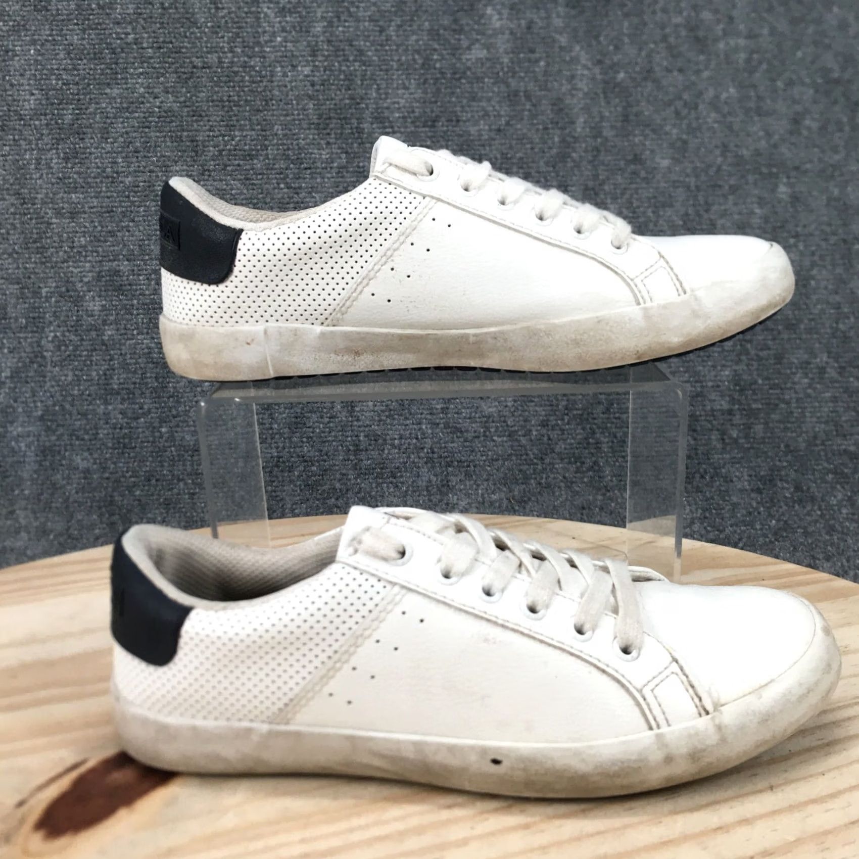 Nautica Nautica Sneaker Womens 7 White Esmae Round Toe Laced Up Casual Faux Leather Size US 7 / IT 37 - 2 Thumbnail