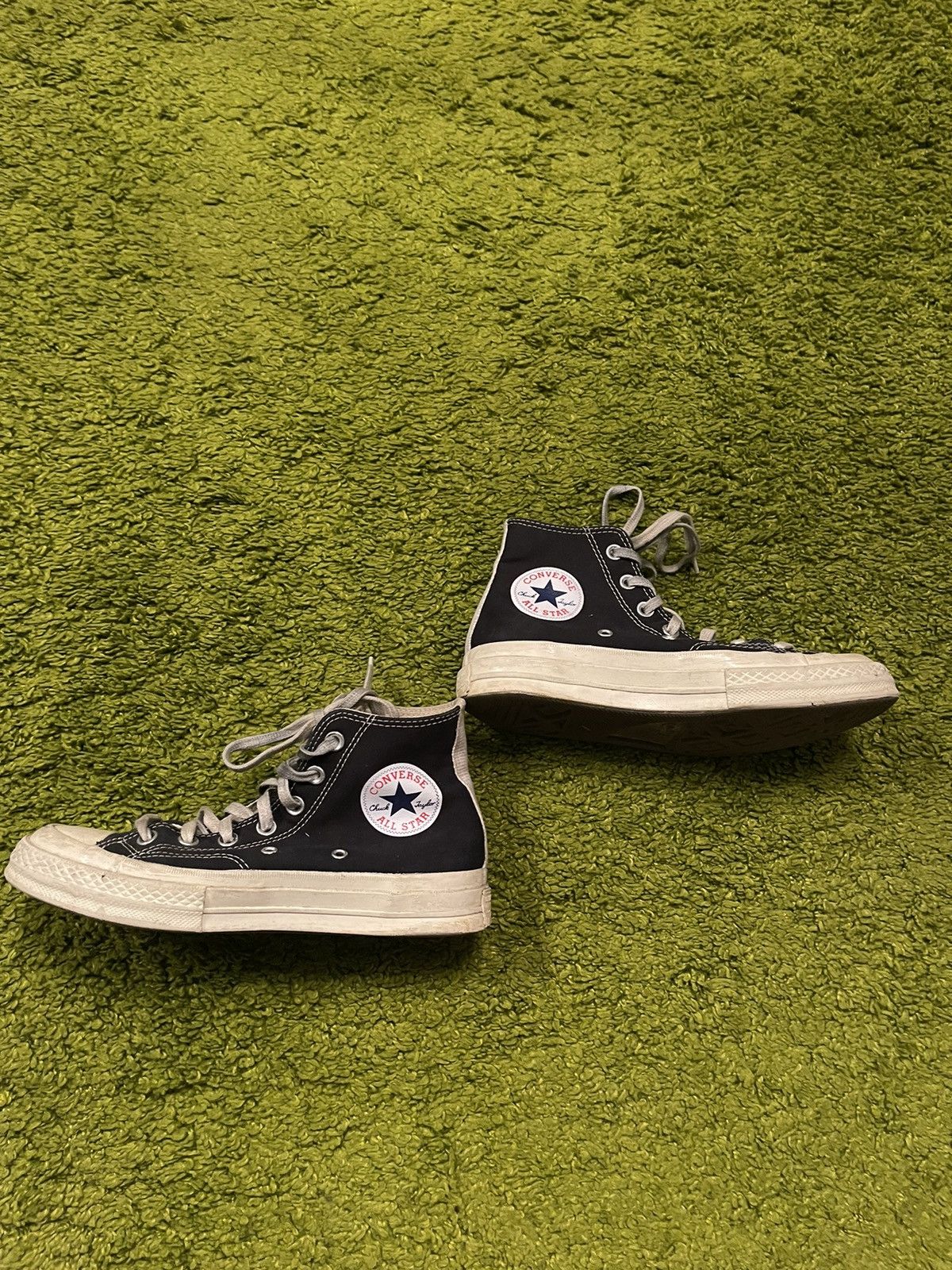 Comme des Garcons × Comme des Garcons PLAY × Converse Comme des Garçons PLAY x Converse high top sneakers Size US 7 / IT 37 - 3 Thumbnail
