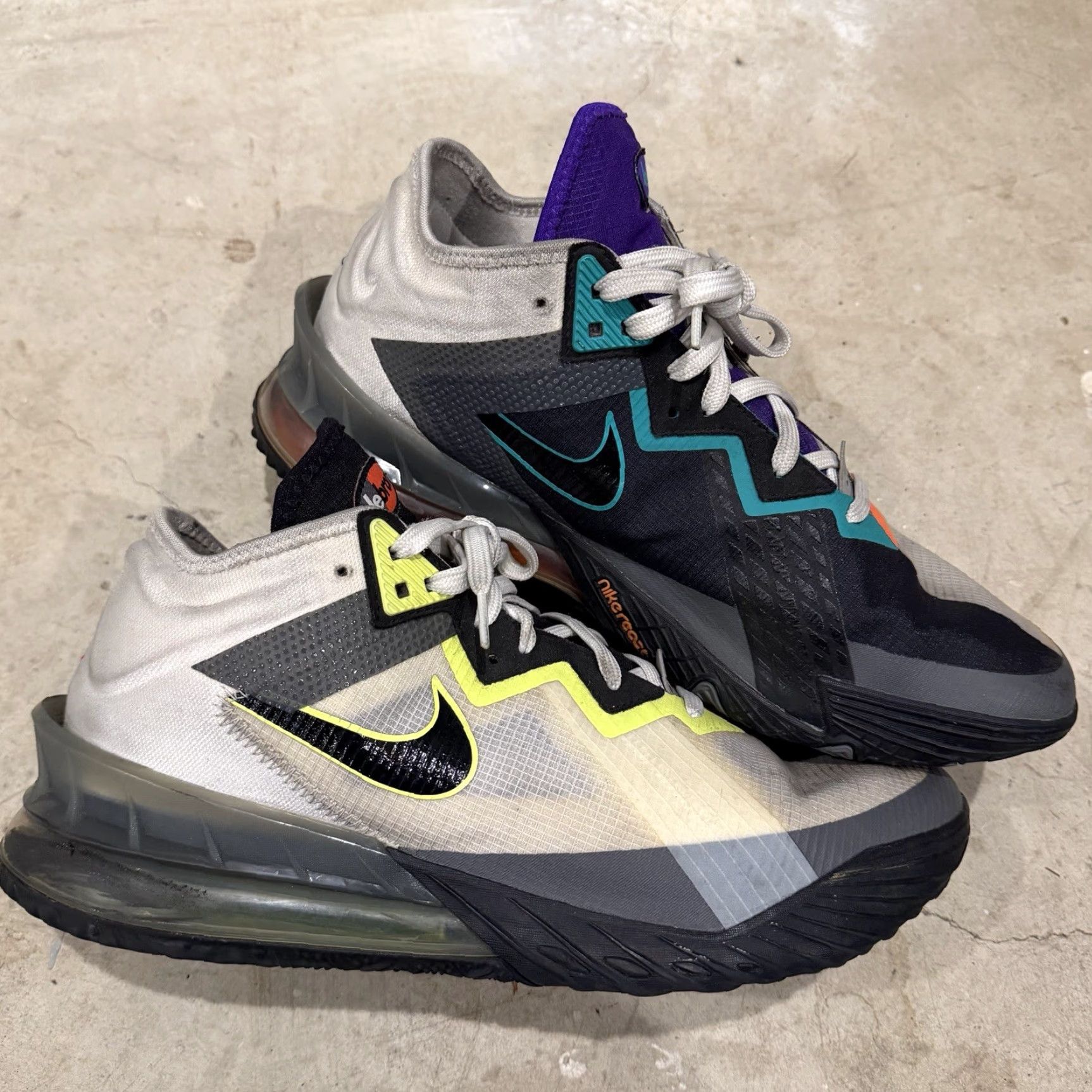 Nike Nike LeBron 18 Low Air Max 95 Greedy Sneaker Men 12 White CV7562-100 Size US 11 / EU 44 - 2 Thumbnail