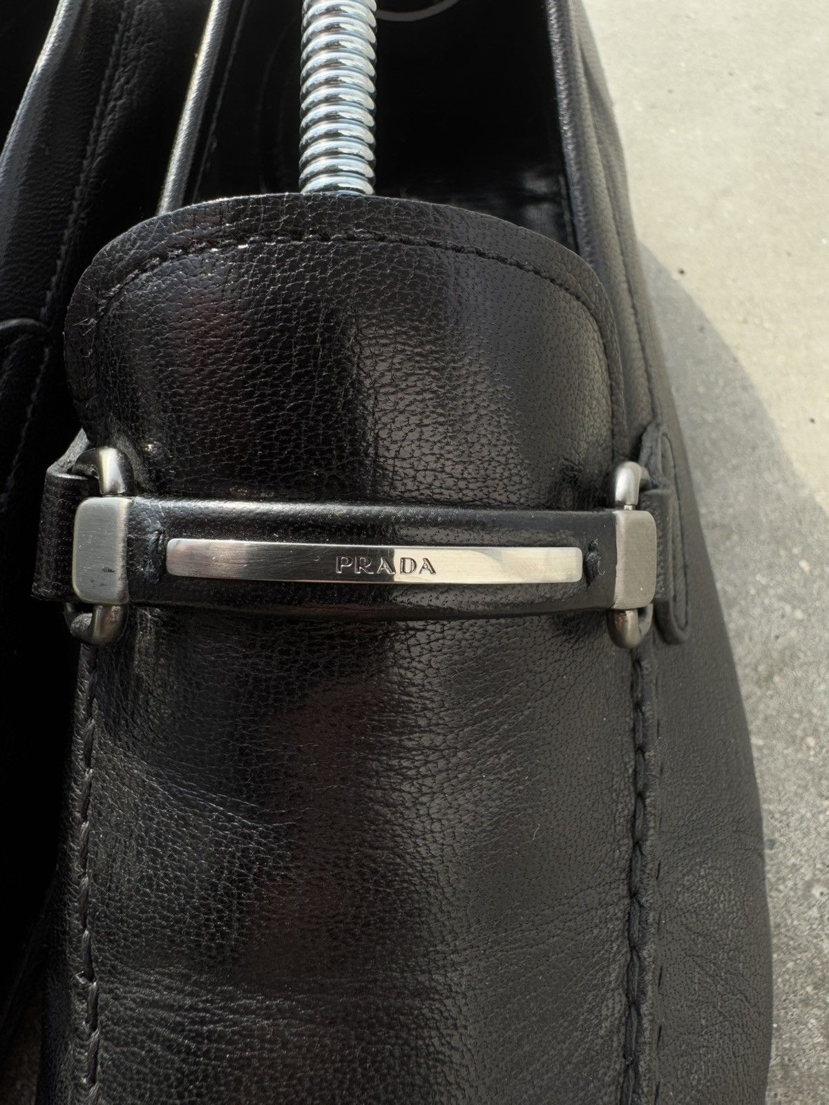 Prada × Vintage Prada vintage black loafers designer rare Size US 7 / EU 40 - 5 Thumbnail
