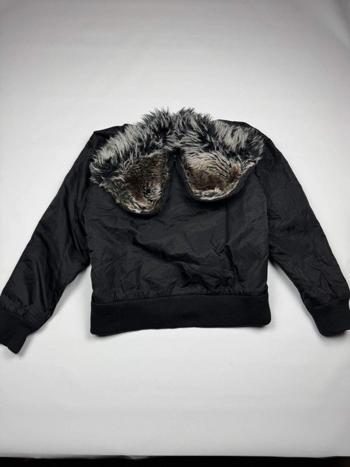 If Six Was Nine Vintage Diesel Style Faux Fur Aviator Bomber Jacket Size US M / EU 48-50 / 2 - 11 Thumbnail