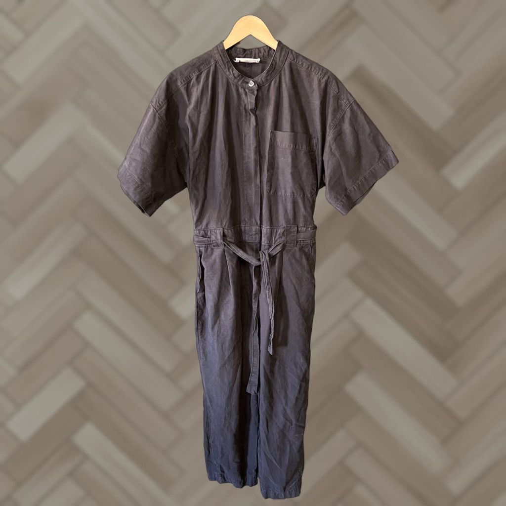 Everlane Everlane Black Organic Cotton Short Sleeve Jumpsuit Size 14 Womens Size 36" / US 14 / IT 50 - 1 Thumbnail