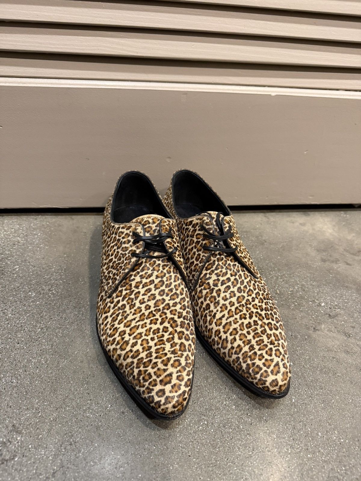 Celine Cheetah Ponyhair Jacno 30 Derby 41 Size US 8 / EU 41 - 2 Thumbnail