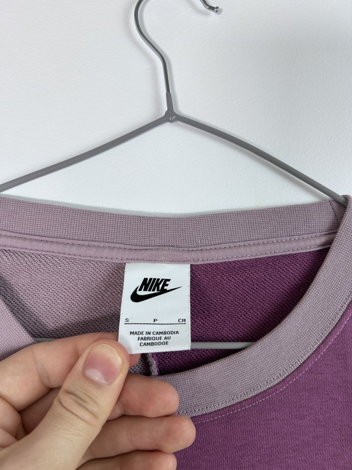 Nike × Vintage Nike Oversized Purple Sweatshirt S Size S / US 4 / IT 40 - 6 Thumbnail