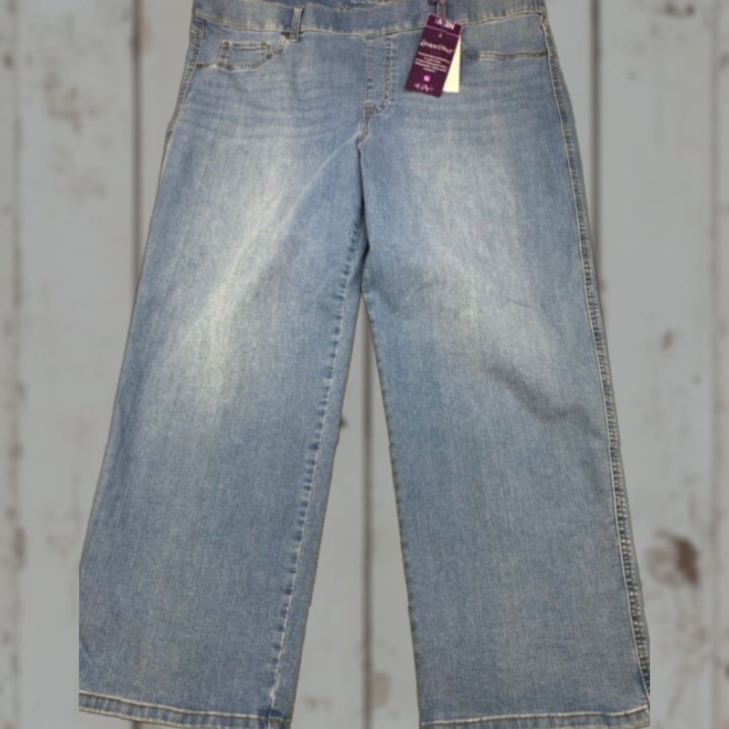 Gloria Vanderbilt Gloria Vanderbilt Shape Effect Jeans Womens 24W Blue Denim Straight Stretch Jeans Size 42" / US 20 - 1 Thumbnail
