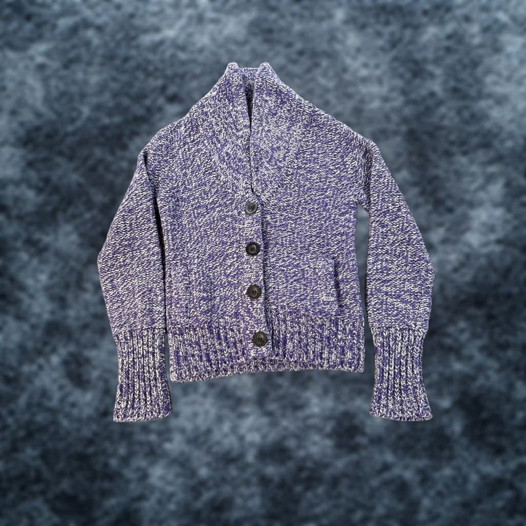 American Eagle Outfitters VINTAGE American Eagle Outfitters Cardigan Sweater Purple Wool Knit M Womens 90s Y2K Shirt/ Sweater Size M / US 6-8 / IT 42-44 - 1 Thumbnail