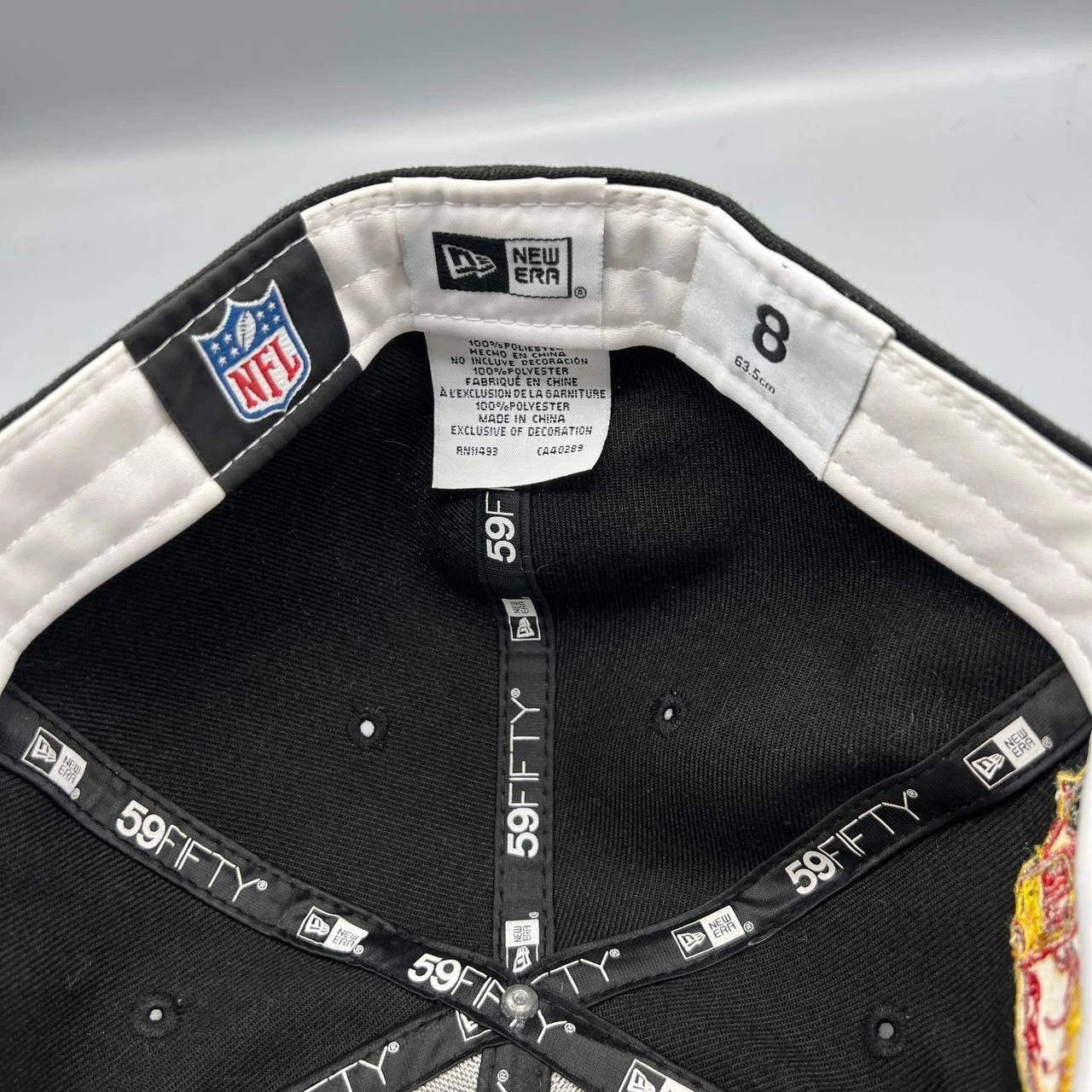 New Era New York Giants Pro Bowl Hat Men 8 Black Red NFL Hat Fitted Size ONE SIZE - 4 Thumbnail