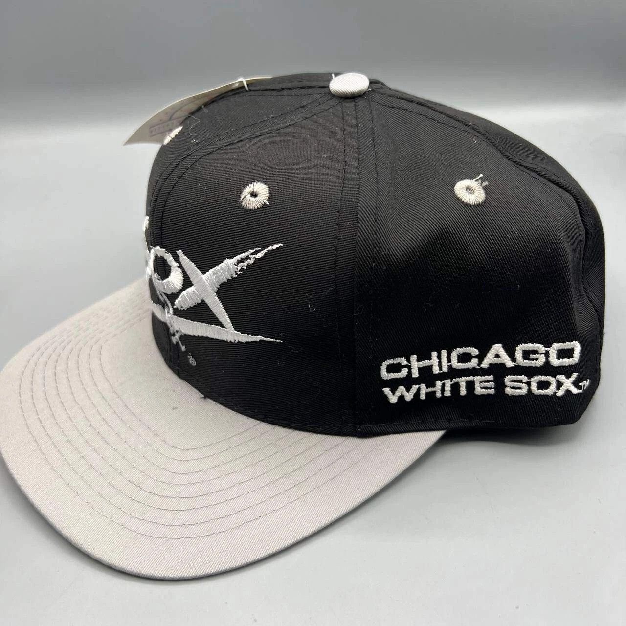 Signatures × Vintage Chicago White Sox Hat Men Black White Signatures Strap Back Size ONE SIZE - 6 Thumbnail