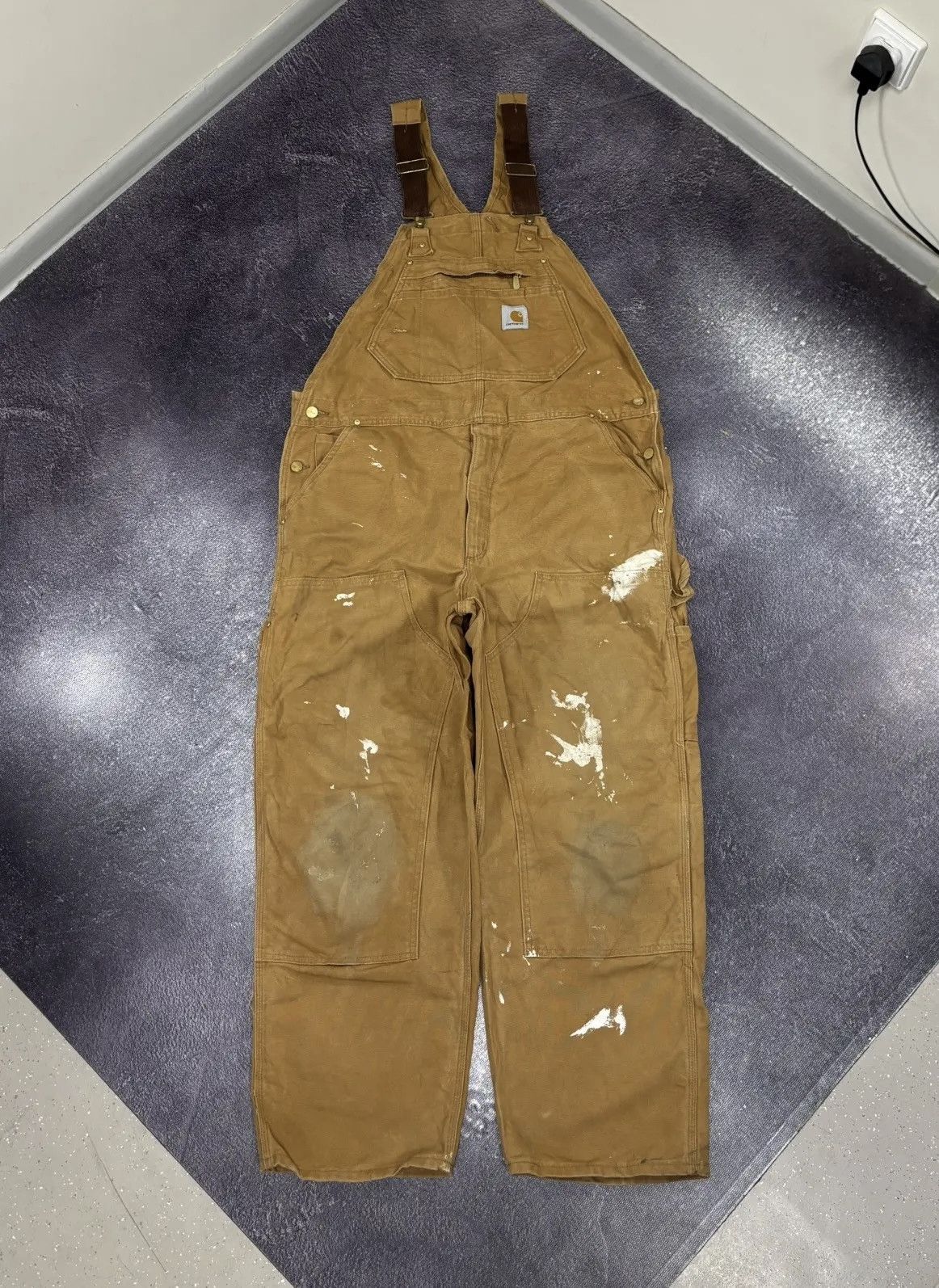 Carhartt × Vintage Vintage Carhartt Double Knee American Work Dungaree Overall Size US 42 / EU 58 - 1 Thumbnail