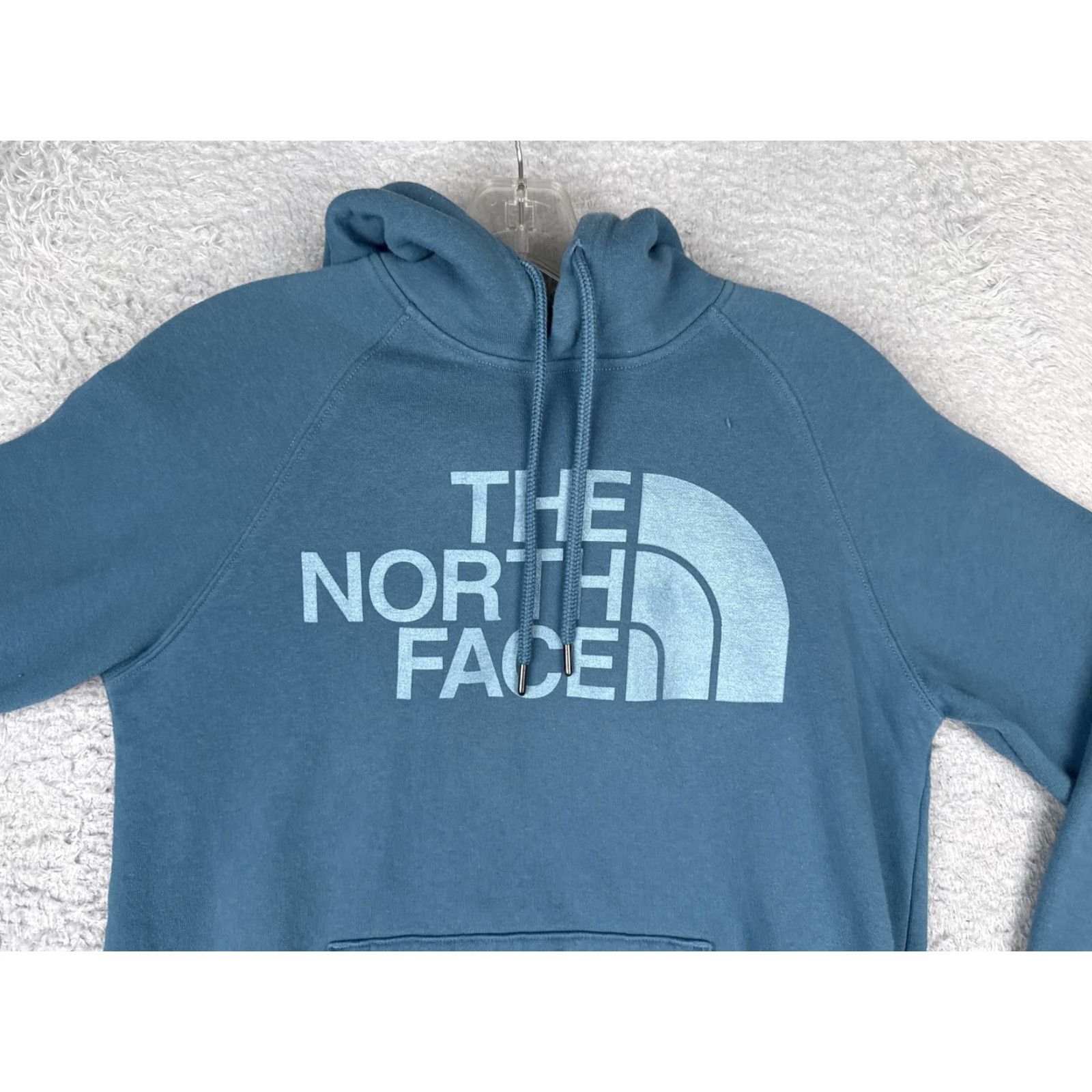 The North Face The North Face Hoodie XS Blue Logo Pullover Kangaroo Fleece Sweatshirt Womens Size XS / US 0-2 / IT 36-38 - 4 Thumbnail